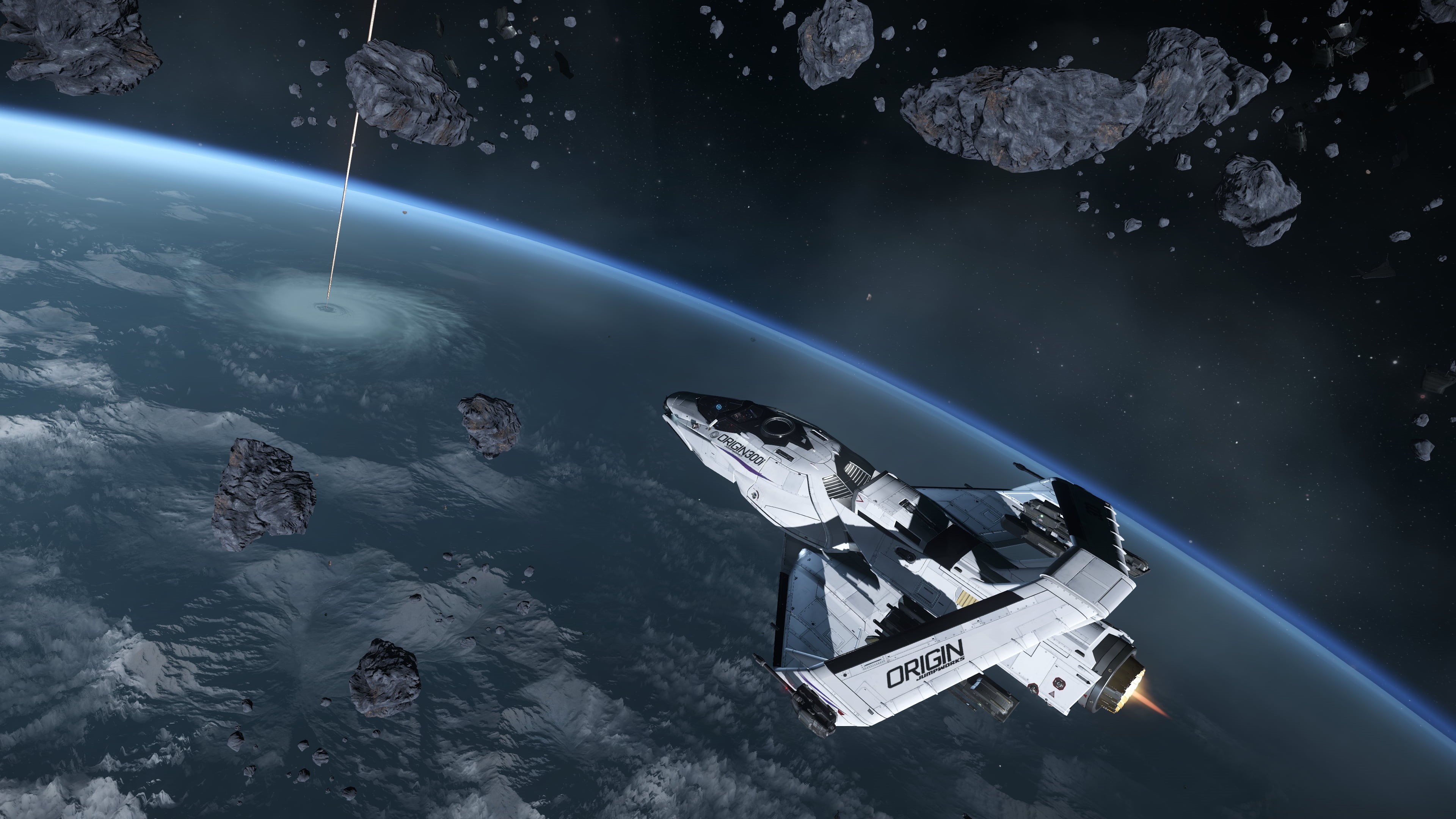asteroid, orbiting, sea, shuttle, snow, planet earth, flying, scenics - nature, planet - Space, astronaut, white, fantasy, outdoors, space, video games, HD Wallpaper