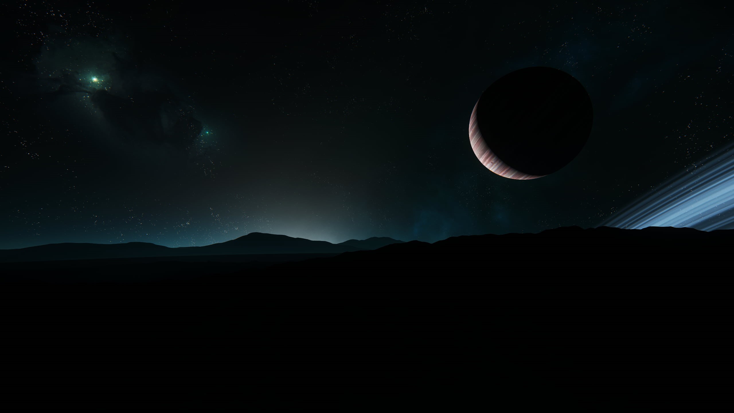 no people, sky, majestic, moon, full moon, landscape, Star Citizen, mountain, mountain peak, beauty in nature, night, brown, silhouette, star - space, dark, HD Wallpaper