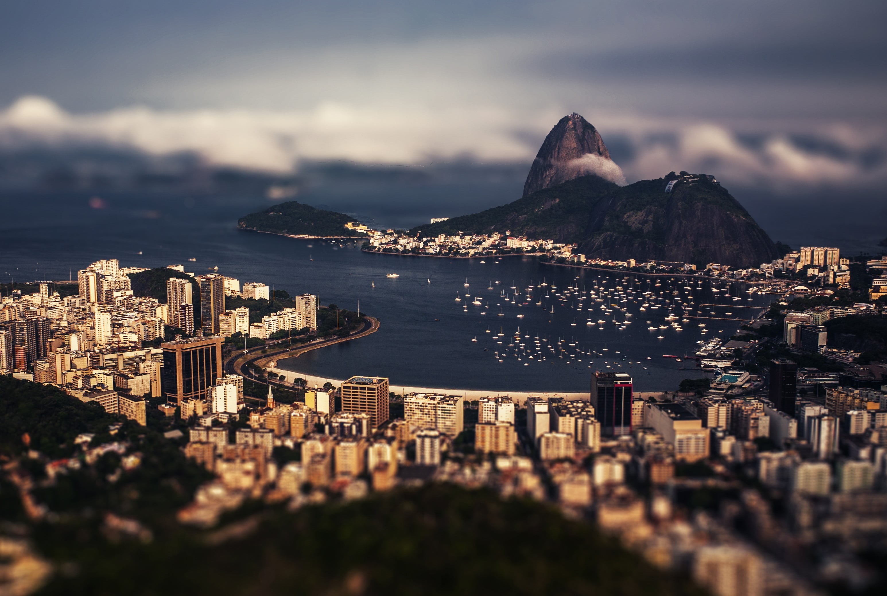building, vacations, city, sugarloaf Mountain, corcovado, buildings, landscape, office building exterior, travel Destinations, building Exterior, high, HD Wallpaper