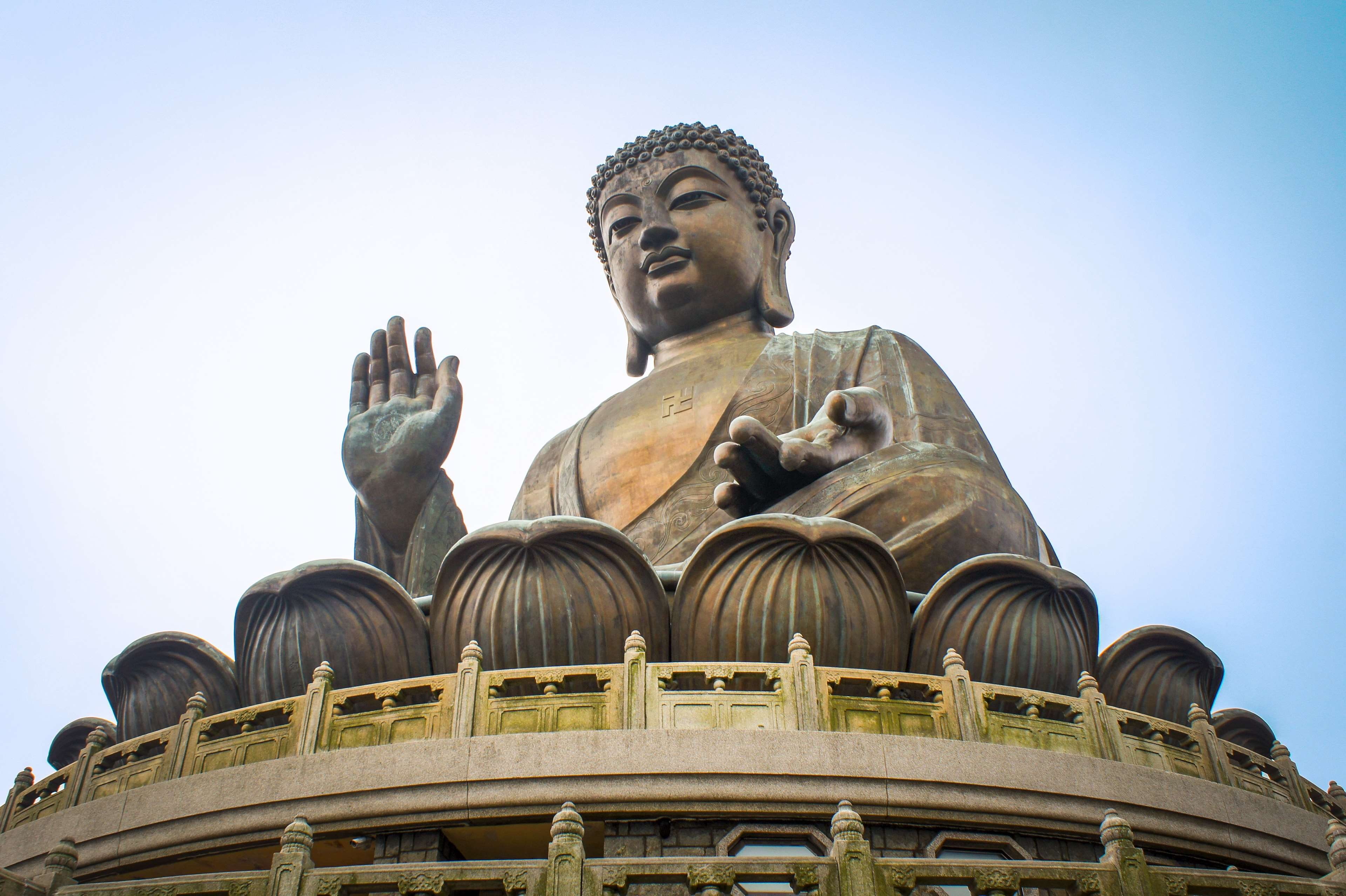 travel, statue, human representation, spirituality, no people, art and craft, outdoors, built structure, representation, china, sculpture, 4K, lantau island, HD Wallpaper