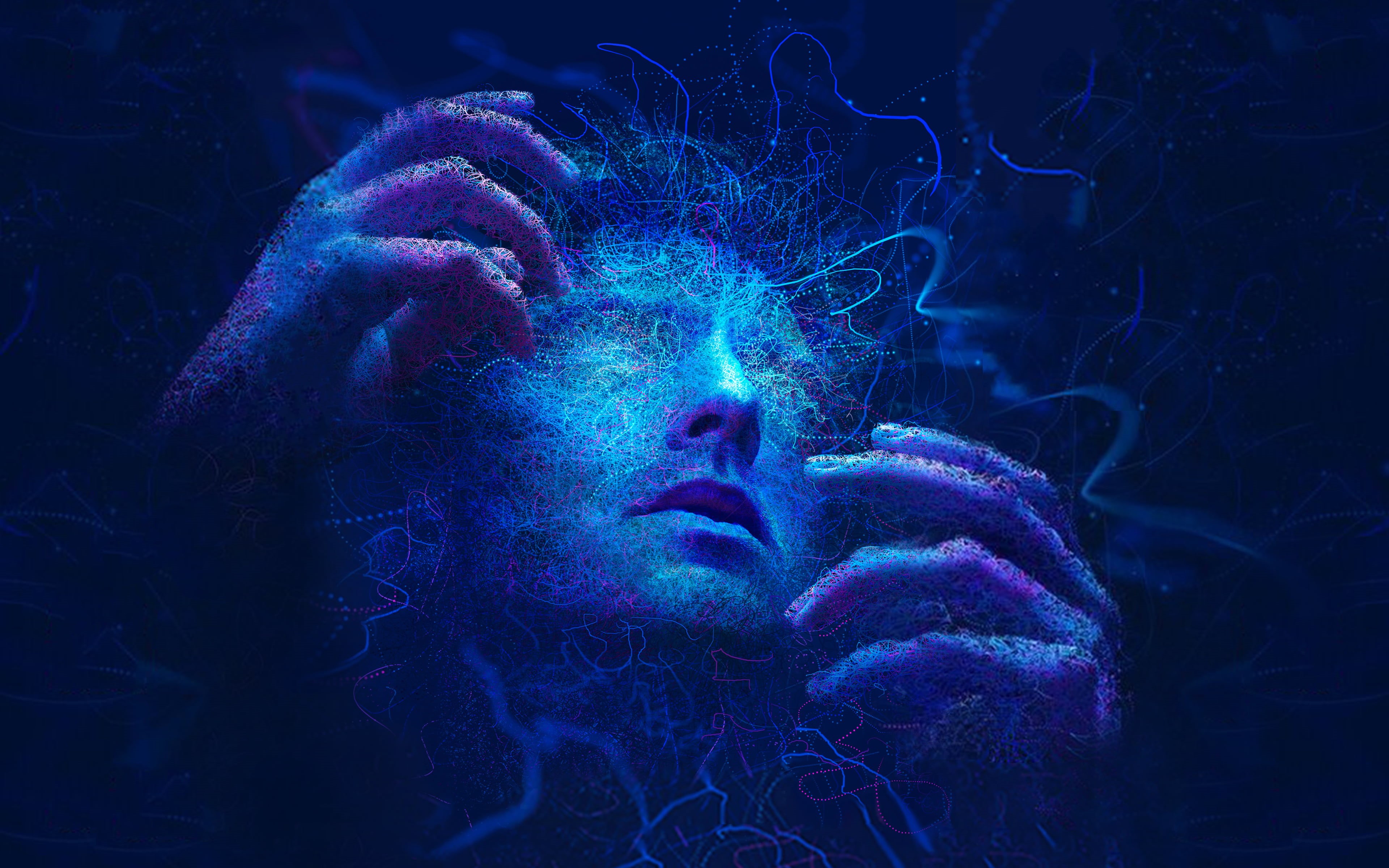 Legion FX, Marvel Comics, artwork, tv series, David Haller, Mutant, blue, digital art, 4K, HD Wallpaper