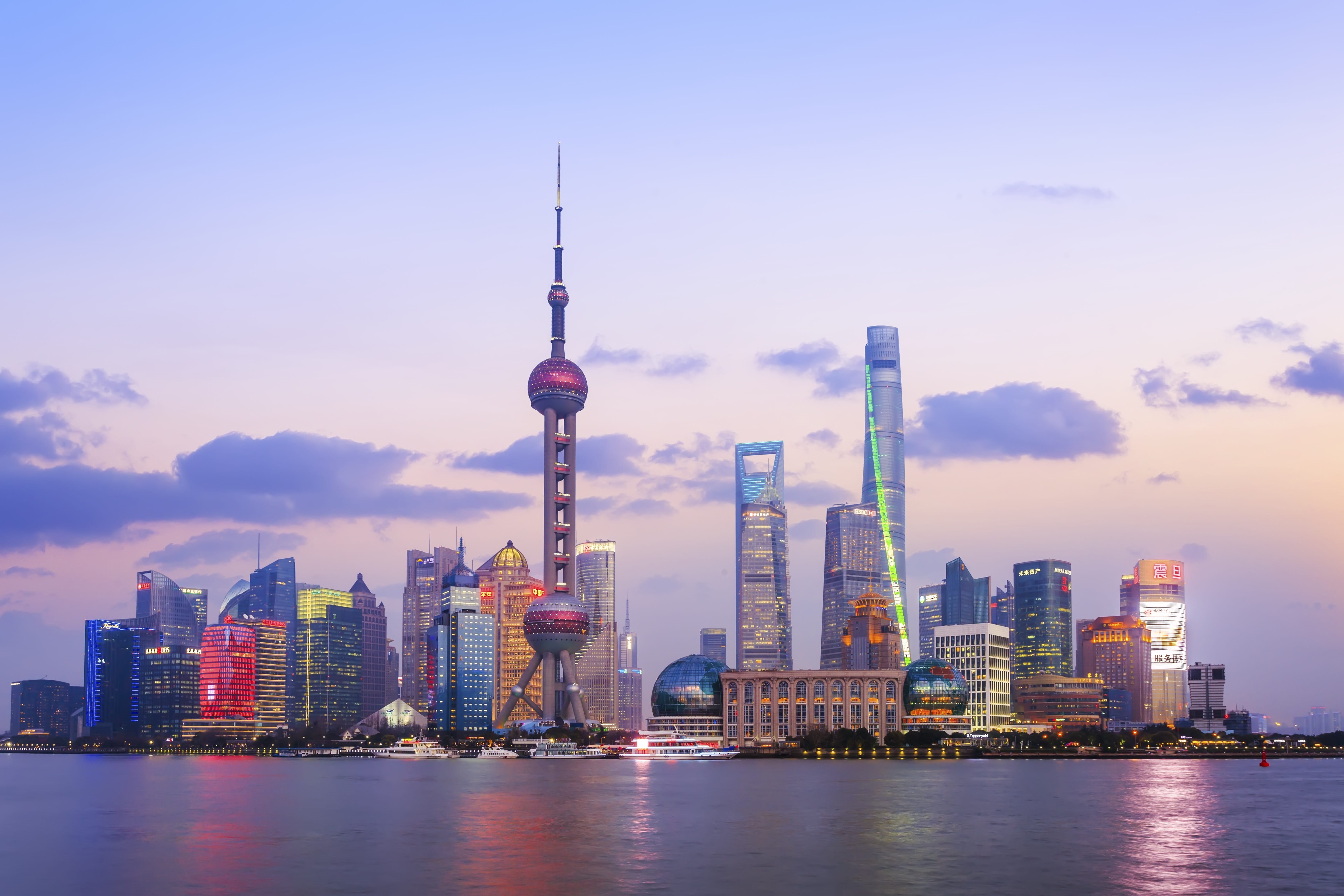 tower, building exterior, steeple, leisure activities, water, sky, orient, architecture, china, travel, 5K, landscape, spire, urban, outdoors, downtown, HD Wallpaper