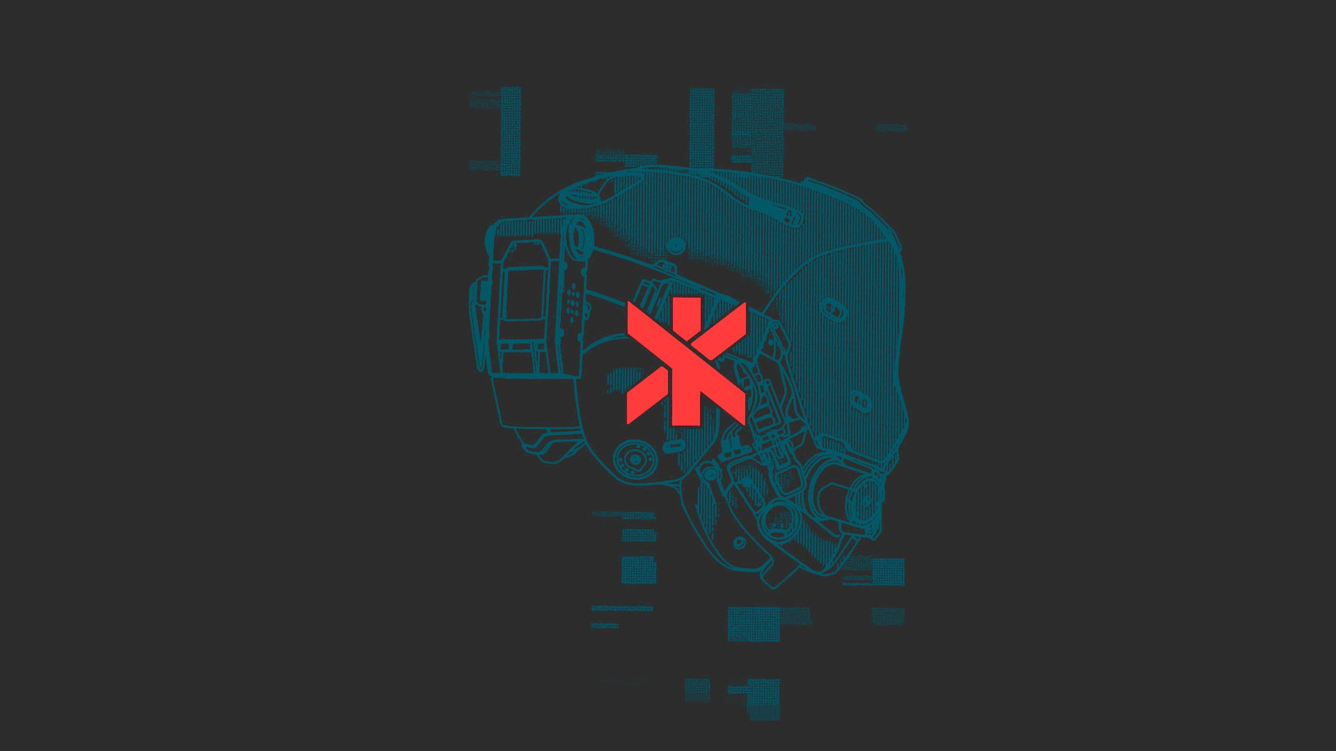 logo, cyberpunk, digital art, 1080P, video games, Cyberpunk 2077, artwork, traumateam, simple background, HD Wallpaper