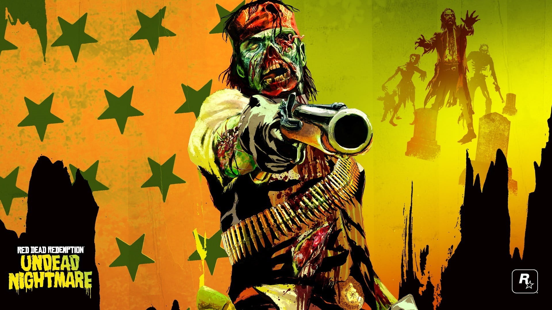 Red Dead Redemption: Undead Nightmare, celebration, mask, 1080P, males, one person, portrait, dead, adult, clothing, government, outdoors, holding, HD Wallpaper