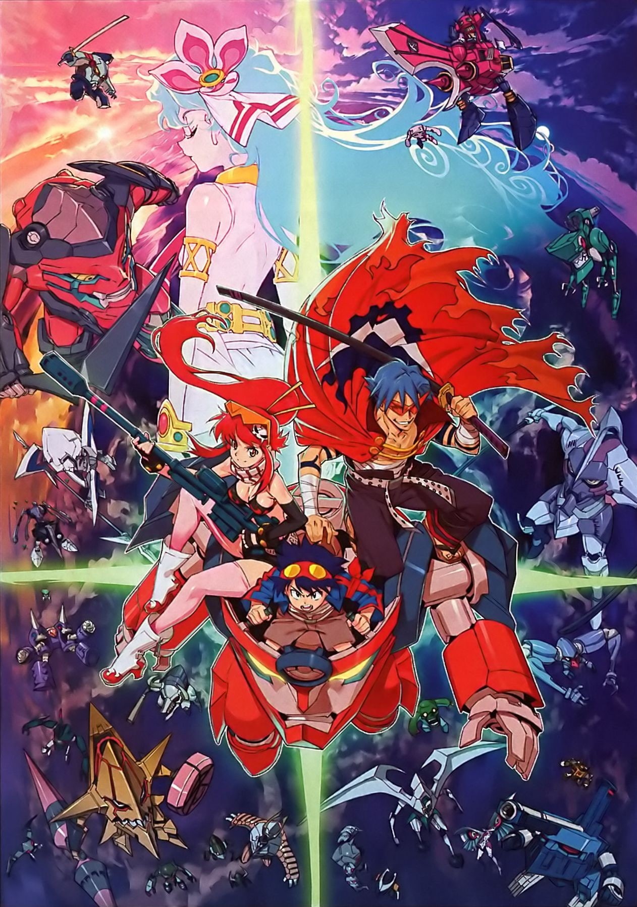 720P, celebration, decoration, large group of objects, animal representation, nature, craft, representation, Tengen Toppa Gurren Lagann, pattern, Littner Yoko, Phone HD Wallpaper