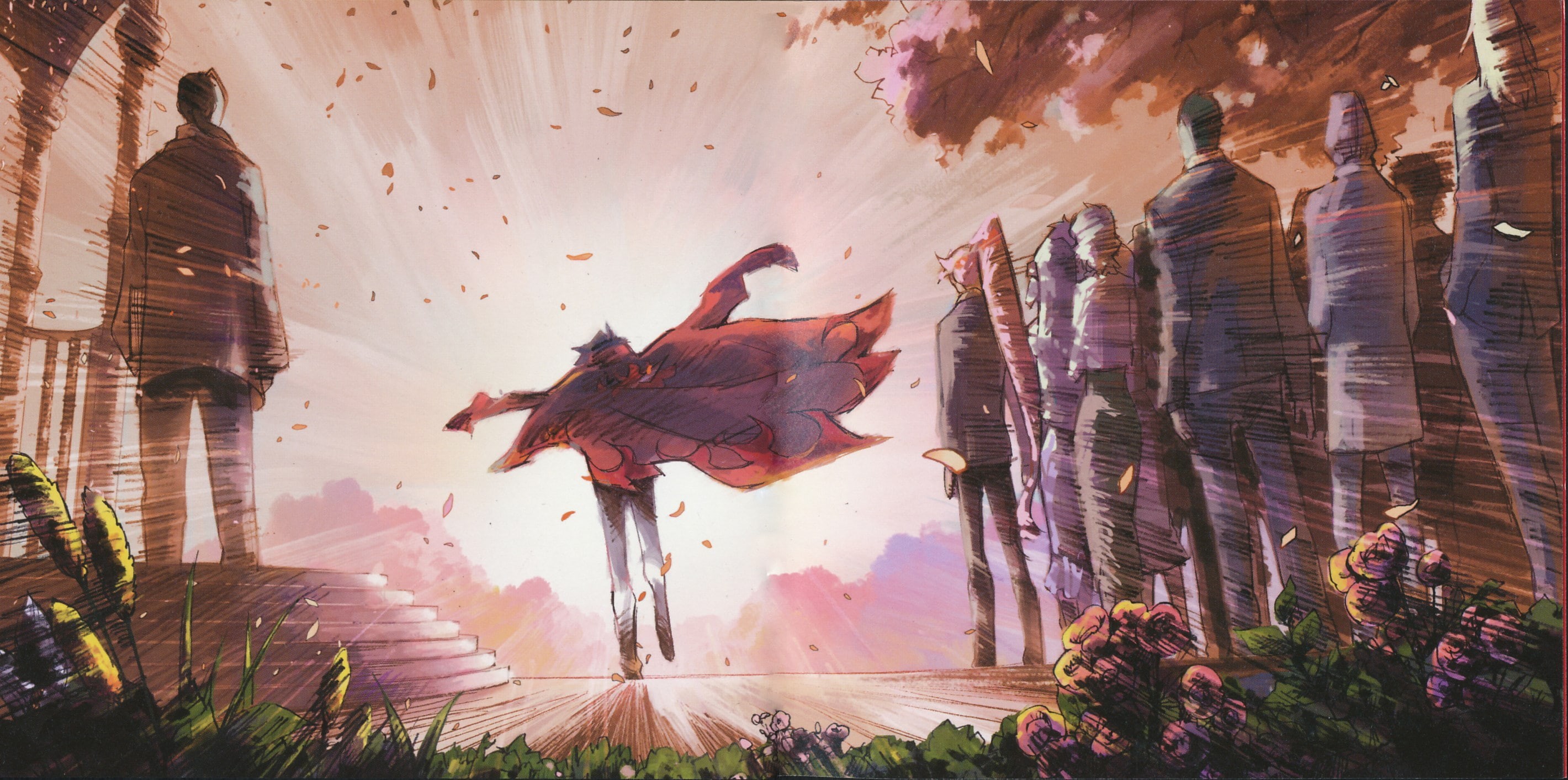 2K, building exterior, flower, digital composite, day, vertebrate, flying, outdoors, architecture, animal wildlife, building, nature, tengen toppa gurren lagann, HD Wallpaper