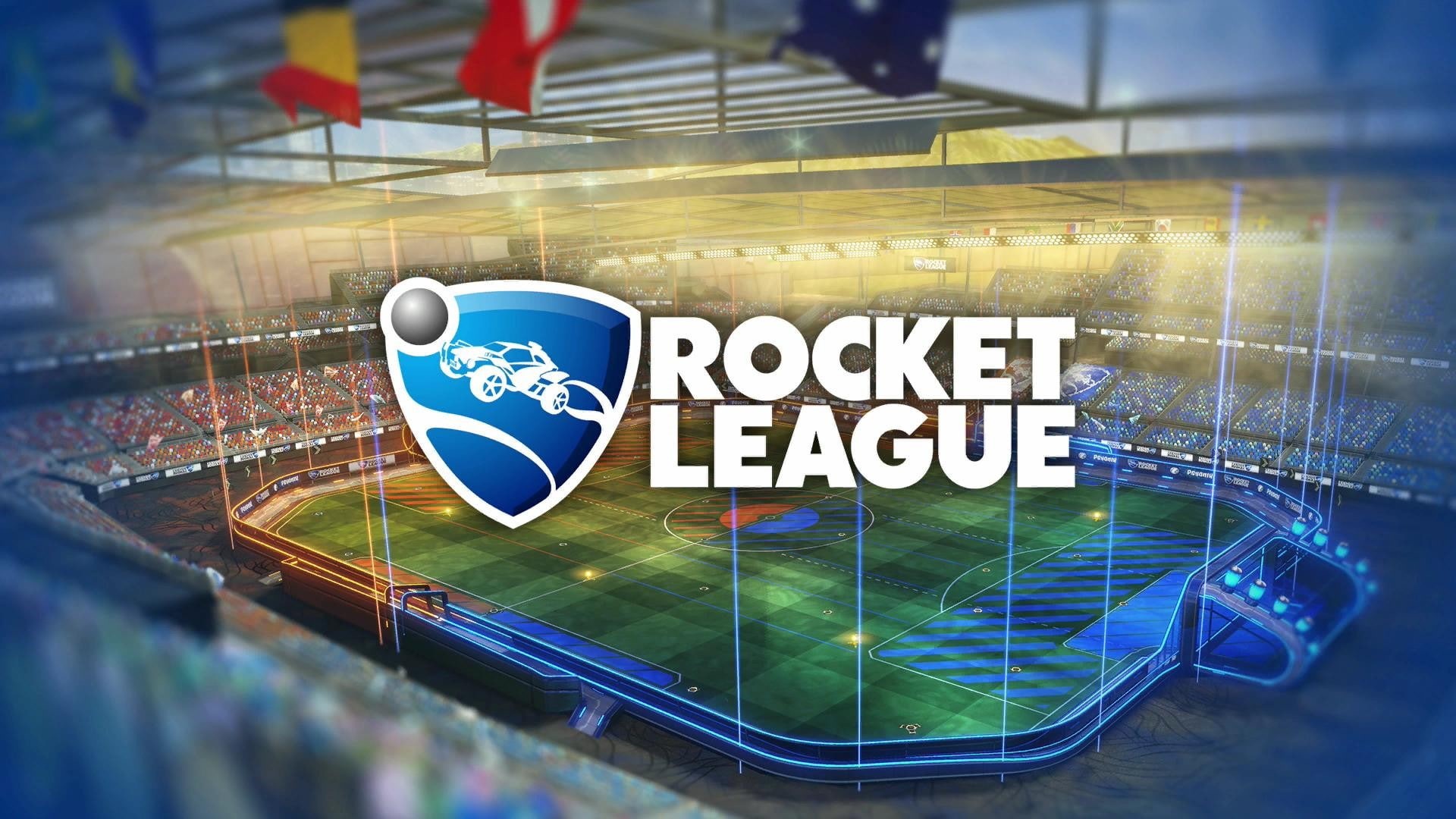 stadium, sport, transportation, competition, outdoors, text, glass - material, Rocket League, motion, message, day, blue, no people, communication, team sport, HD Wallpaper