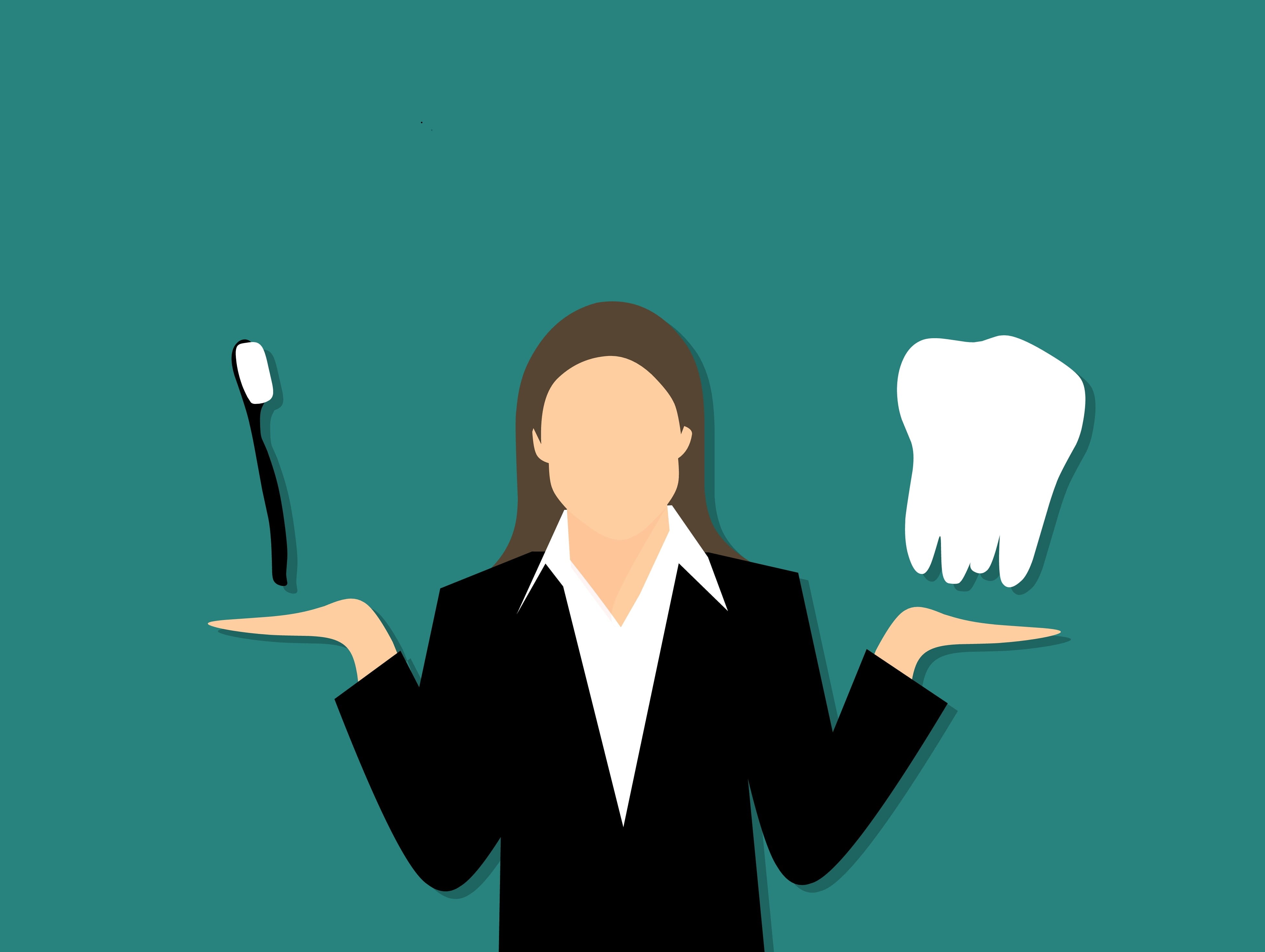 woman, business person, giant, hand, hygiene, care, jaw, communication, tooth, prosthesis, suit, dentistry, one person, businessman, health, men, cartoon, HD Wallpaper