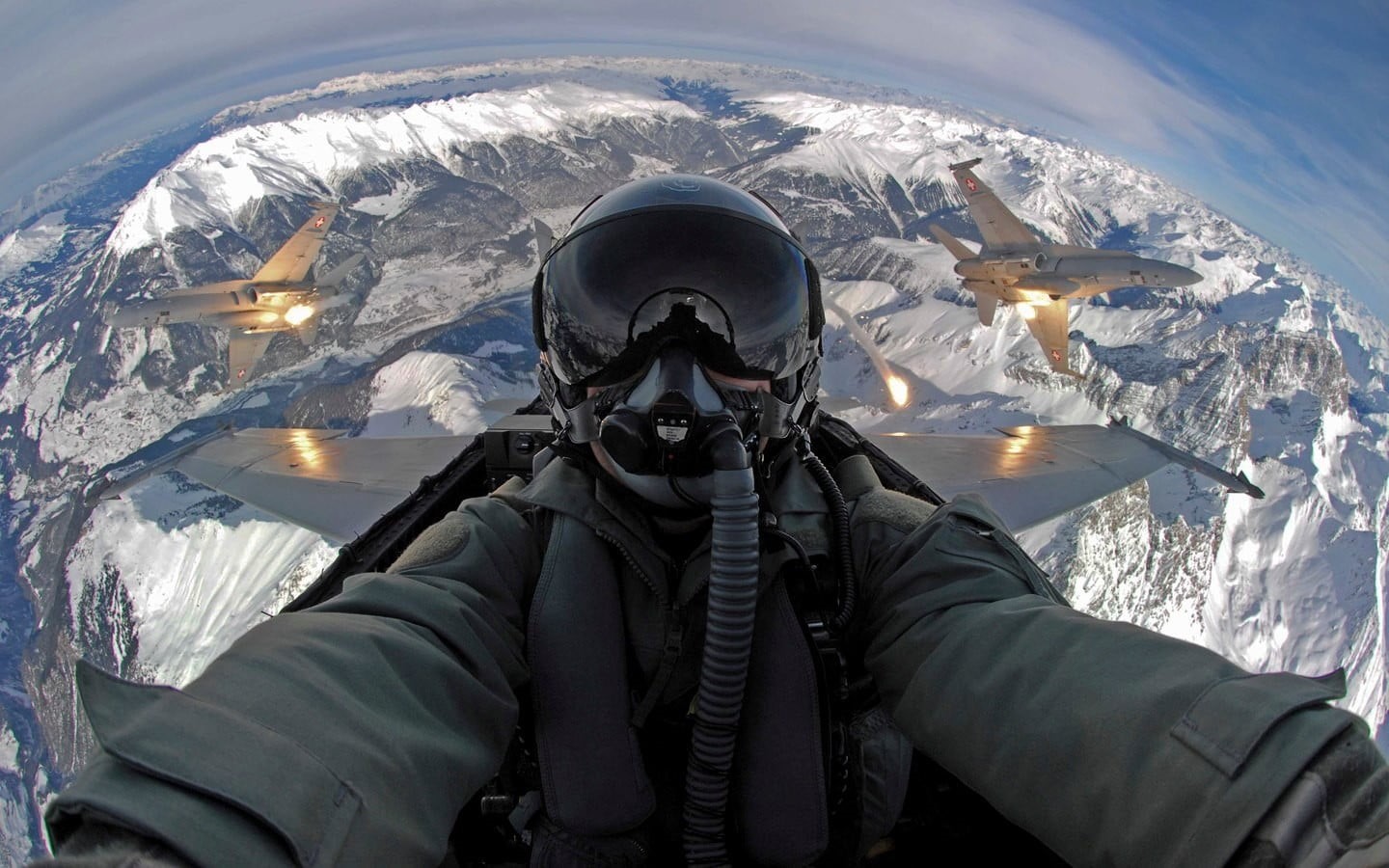 scenics - nature, nature, jet fighter, adventure, 720P, men, one person, front view, warm clothing, day, lifestyles, obscured face, leisure activity, pilot, HD Wallpaper
