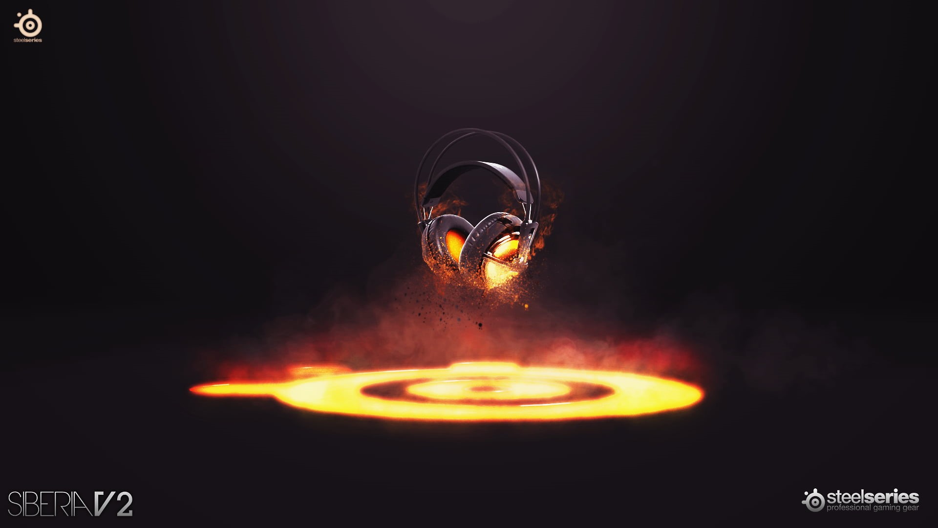 electricity, studio shot, headsets, motion, poster, 1080P, night, heat - temperature, digital art, light bulb, burning, logo, headphones, fire - natural phenomenon, HD Wallpaper