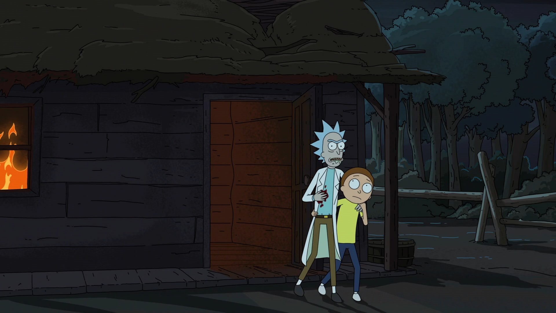 built structure, leisure activity, 1080P, child, men, Rick Sanchez, standing, human representation, representation, obscured face, arms raised, architecture, HD Wallpaper