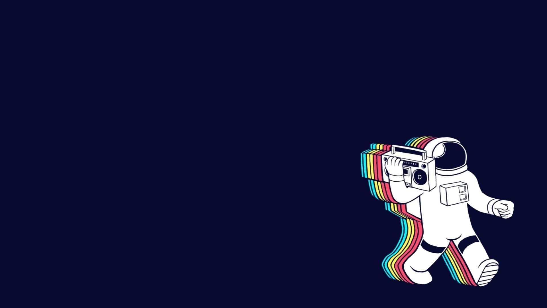 music, close-up, indoors, toy, cut out, robot, minimalism, rainbows, creativity, no people, illustration, black background, astronaut, representation, arts culture and entertainment, HD Wallpaper