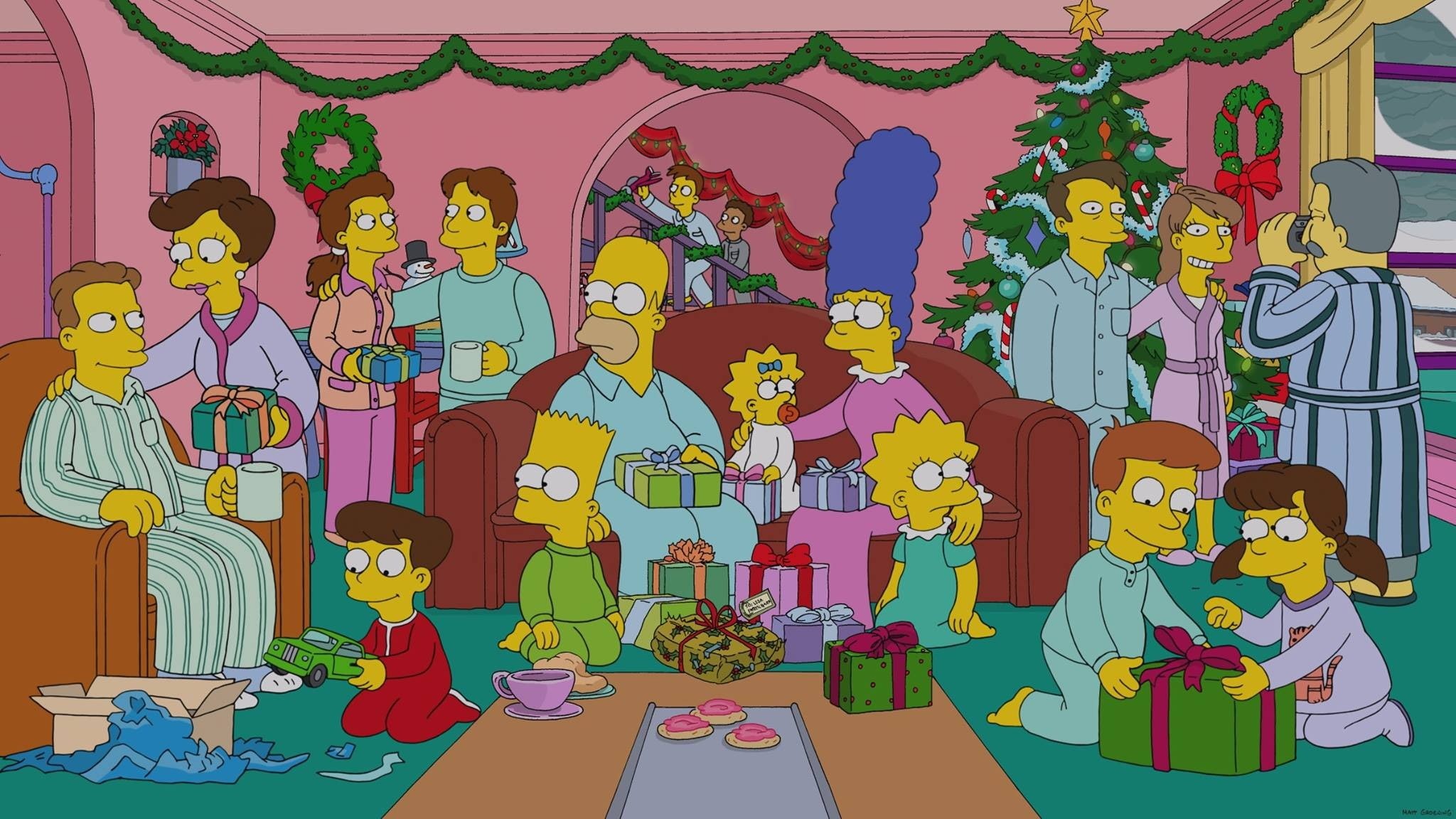 men, built structure, The Simpsons, Bart Simpson, Lisa Simpson, architecture, mural, glass, representation, large group of objects, Marge Simpson, communication, HD Wallpaper