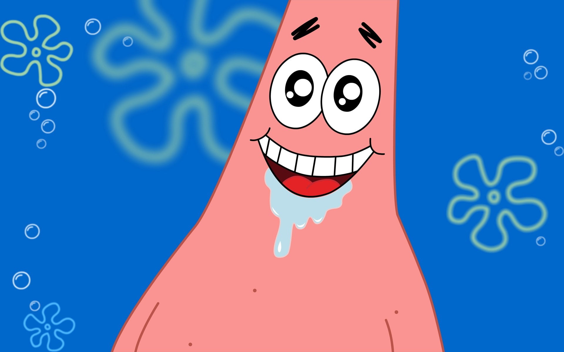 patrick, hd, squarepants, cartoon/comic, drool, spongebob, 1080P, HD Wallpaper