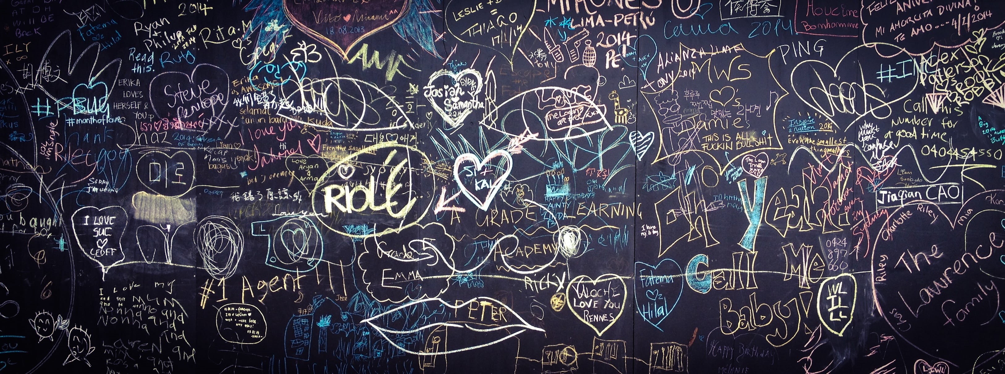 texture, drawing, valentine, no people, multi colored, doodle, wall - building feature, hand, 2K, city, rough, street art, drawing - art product, western script, HD Wallpaper