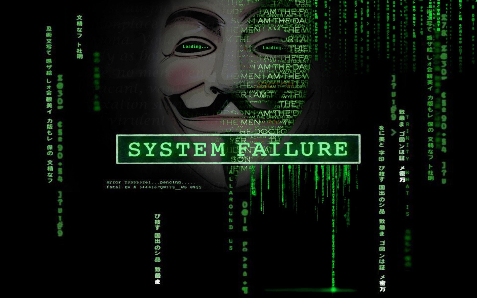 fawkes, matrix, Green, 1080P, Code, V, Hacktavist, computers, For, Anonymous, guy, vendetta, HD Wallpaper