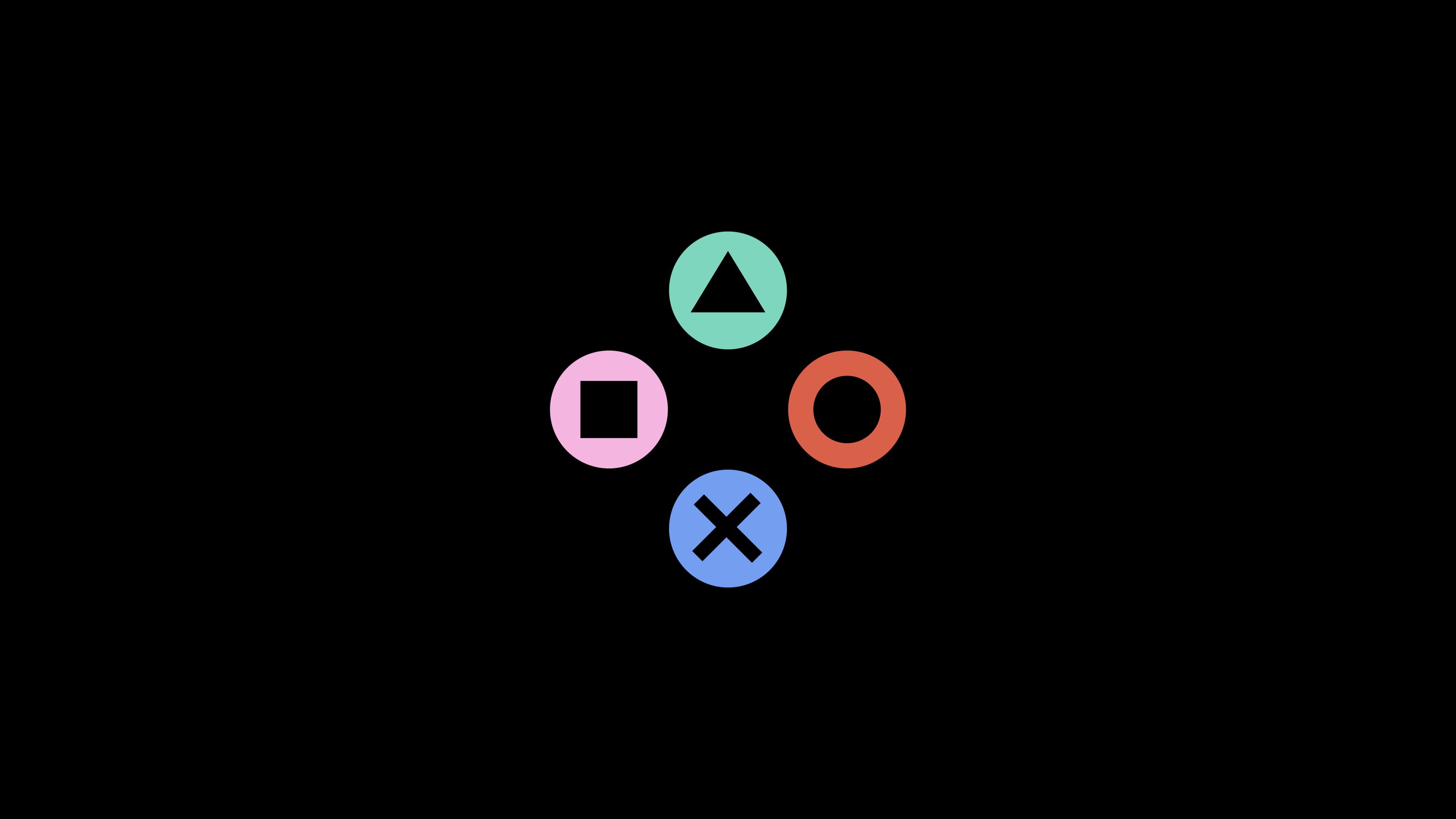 PlayStation, minimalism, video games, 4K, HD Wallpaper