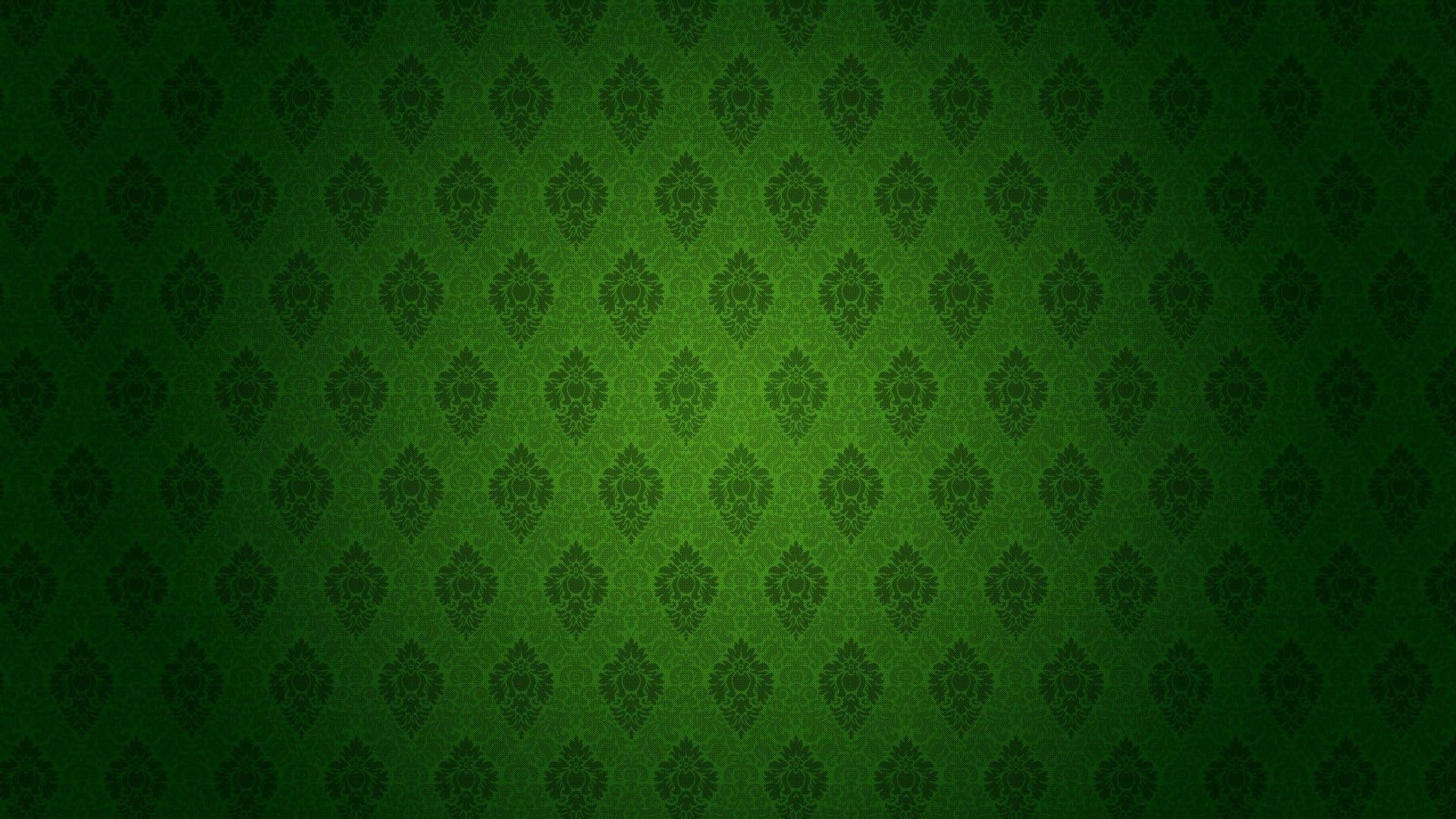 vintage, print, floral, 1080P, 1920x1080, abstract, green, textile, pattern, HD Wallpaper
