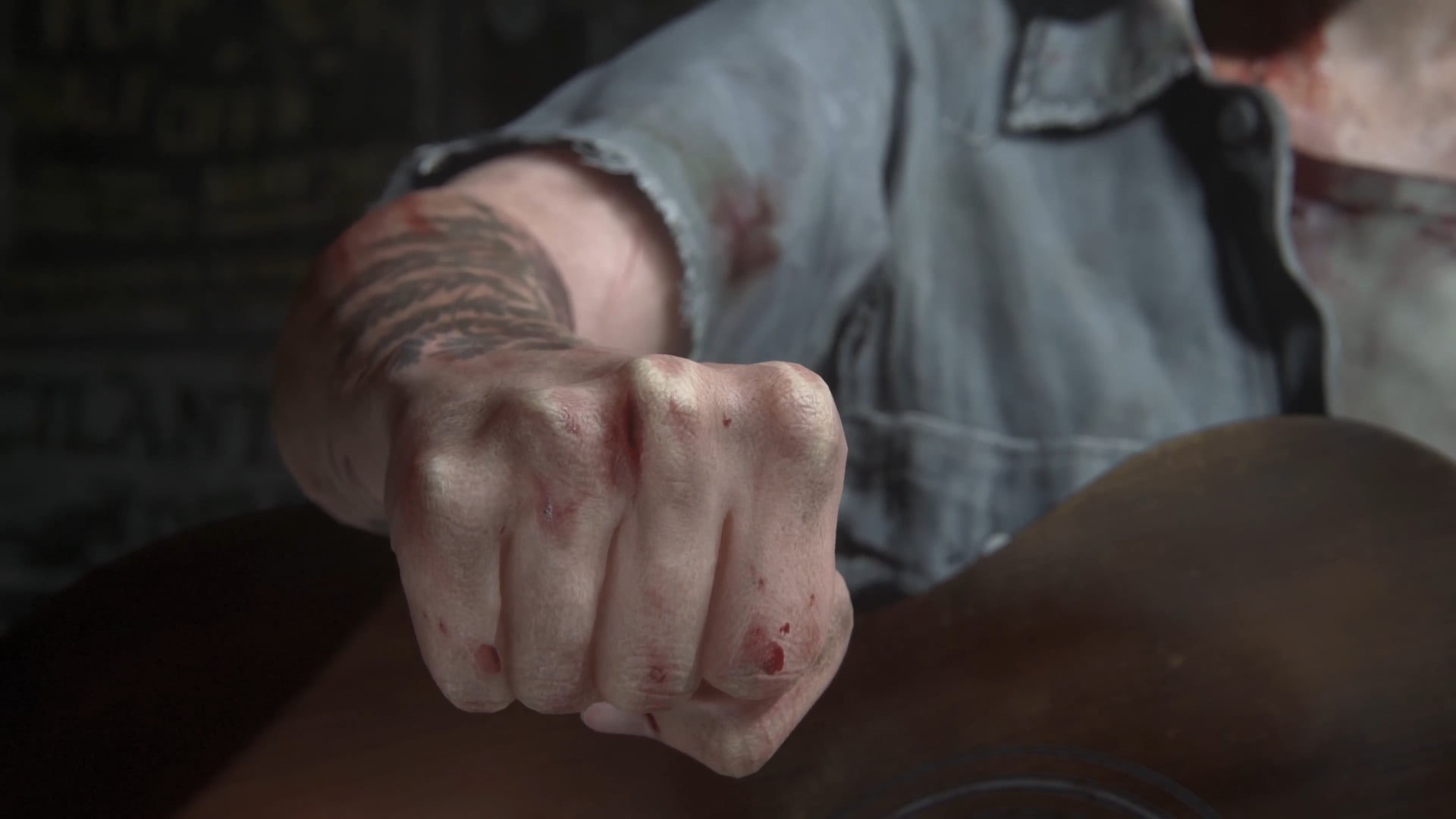 hands clasped, human body part, The Last of Us Part 2, sitting, one person, men, indoors, dirty, close-up, real people, 1080P, focus on foreground, Ellie, HD Wallpaper