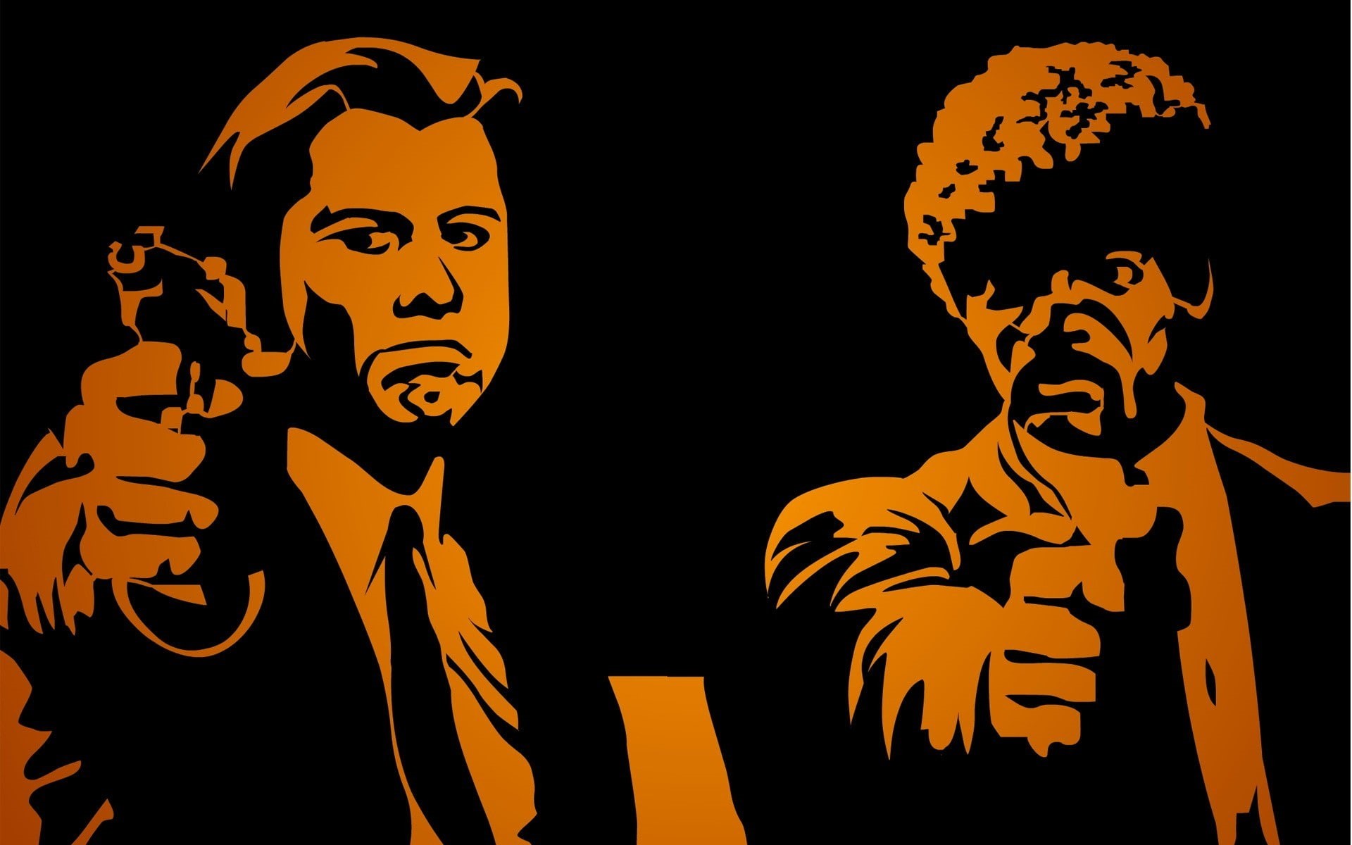 human representation, outdoors, Pulp Fiction, illuminated, 1080P, silhouette, close-up, creativity, representation, male likeness, craft, sky, black background, HD Wallpaper