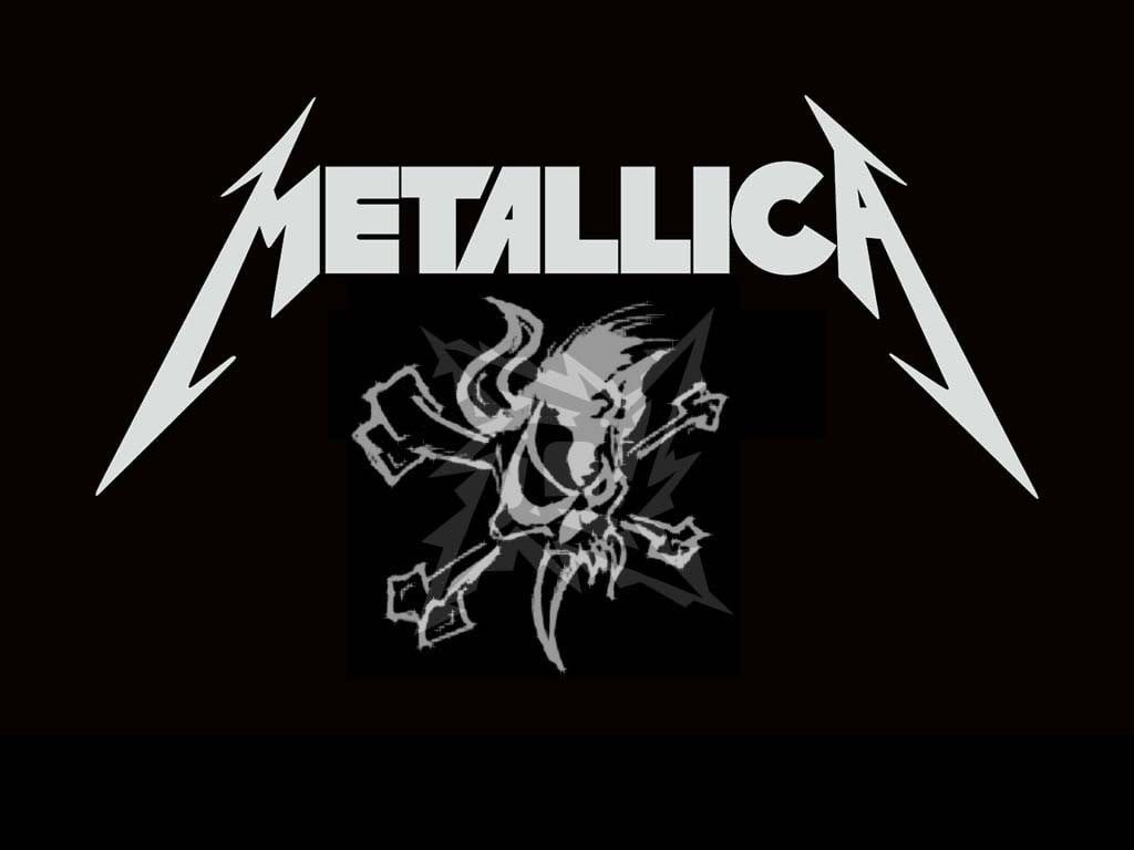 Metallica, advertisement, black background, human representation, text, copy space, guidance, indoors, communication, no people, minimalism, close-up, western script, HD Wallpaper