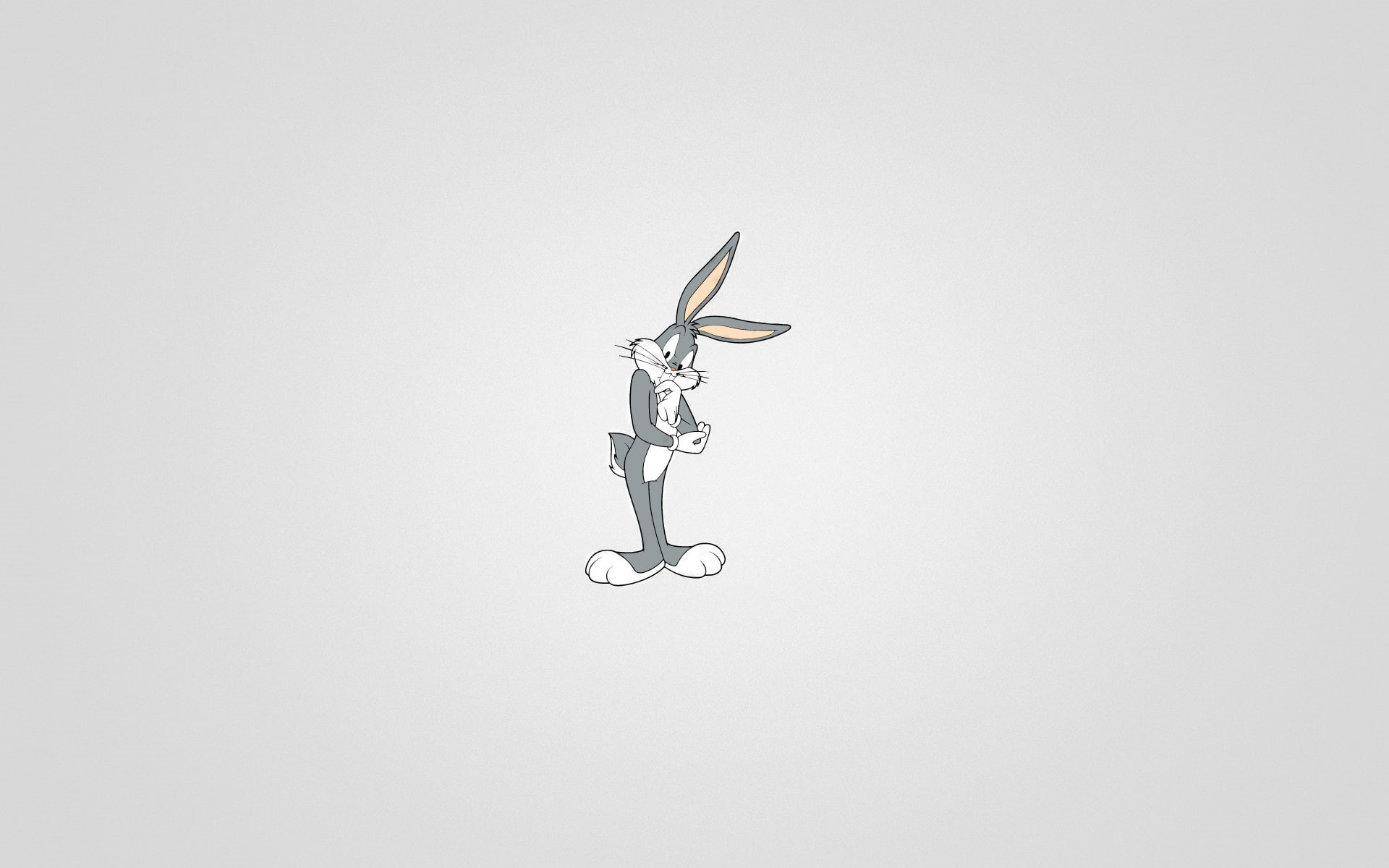 bunny, a beam of light, silver colored, backgrounds, clip, copy space, men, people, gray background, light grey background, Funny ringtones, rabbit, paper clip, HD Wallpaper