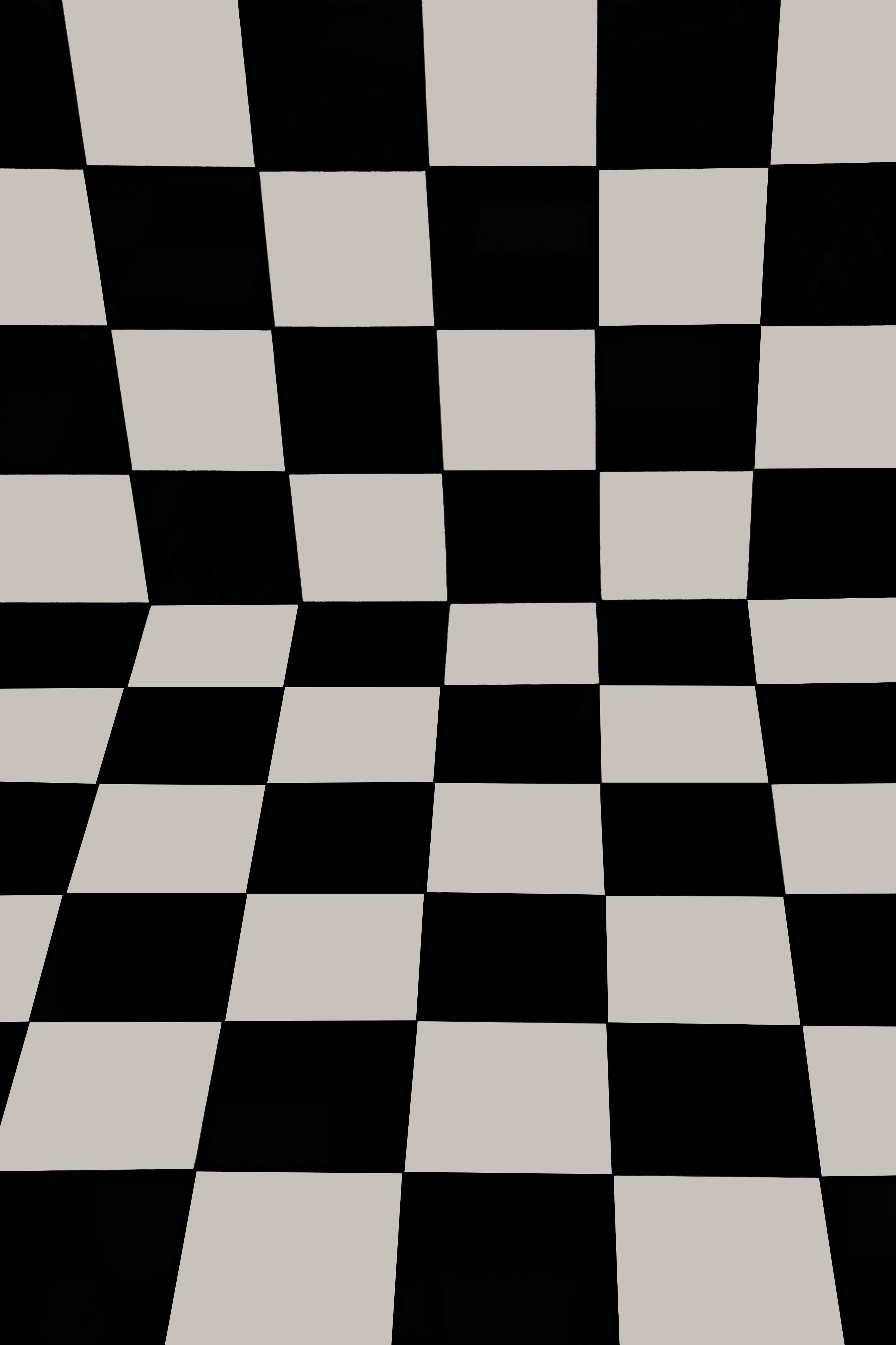 monochrome, backdrop, modern, black and white background, trendy, squares, full frame, template, checkered, sports race, white, pattern, indoors, repeat, Phone HD Wallpaper