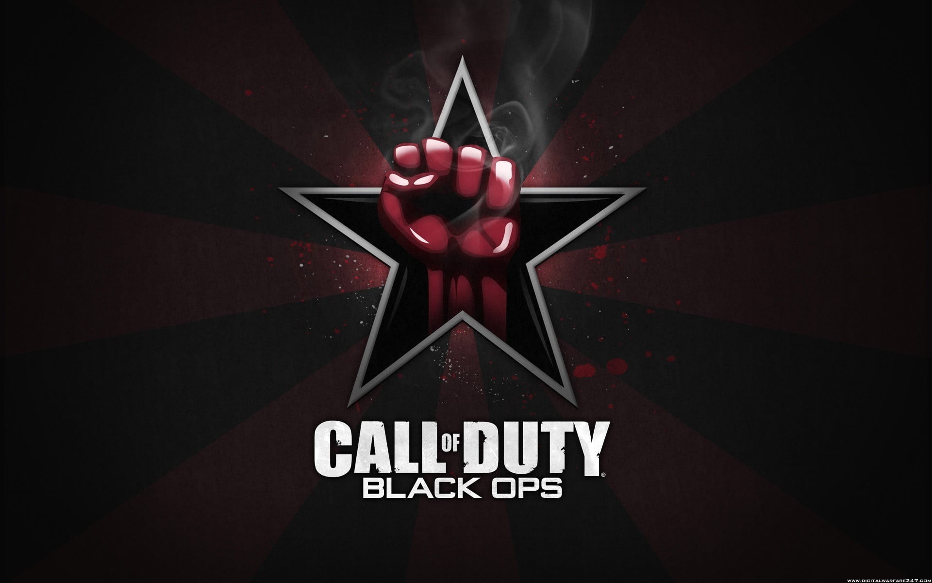 digital, triangle shape, ops, Call of Duty, hanging, direction, video games, indoors, red, stars, 1080P, one person, call, Call of Duty: Black Ops, HD Wallpaper