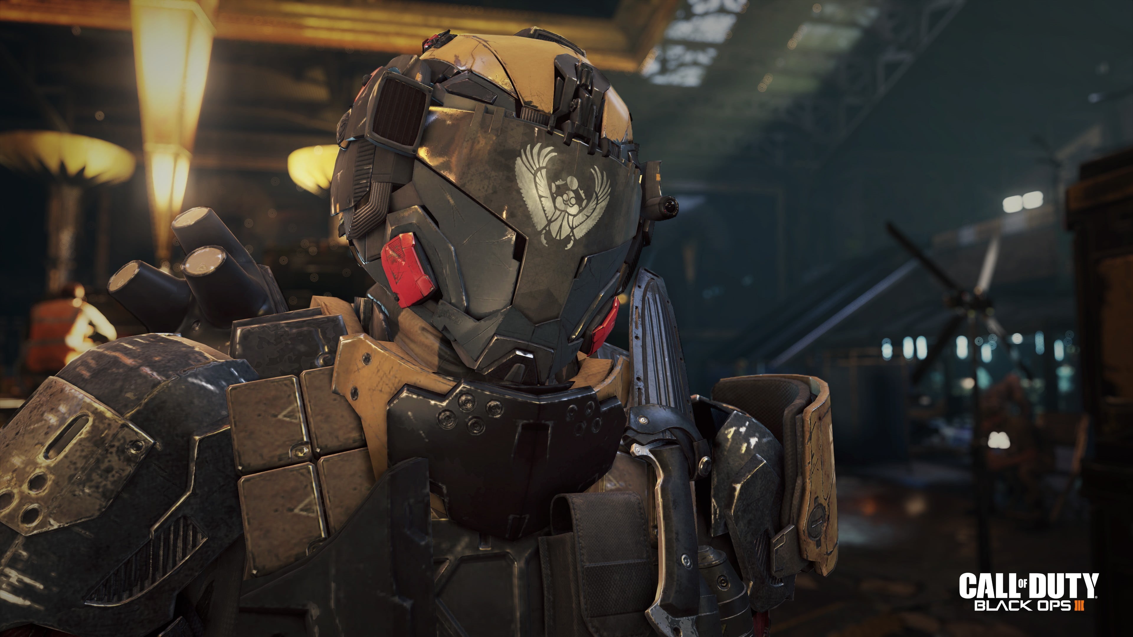 soldier, focus on foreground, art and craft, craft, ops, occupation, character, architecture, fictional, black, Call of Duty: Black Ops III, day, HD Wallpaper