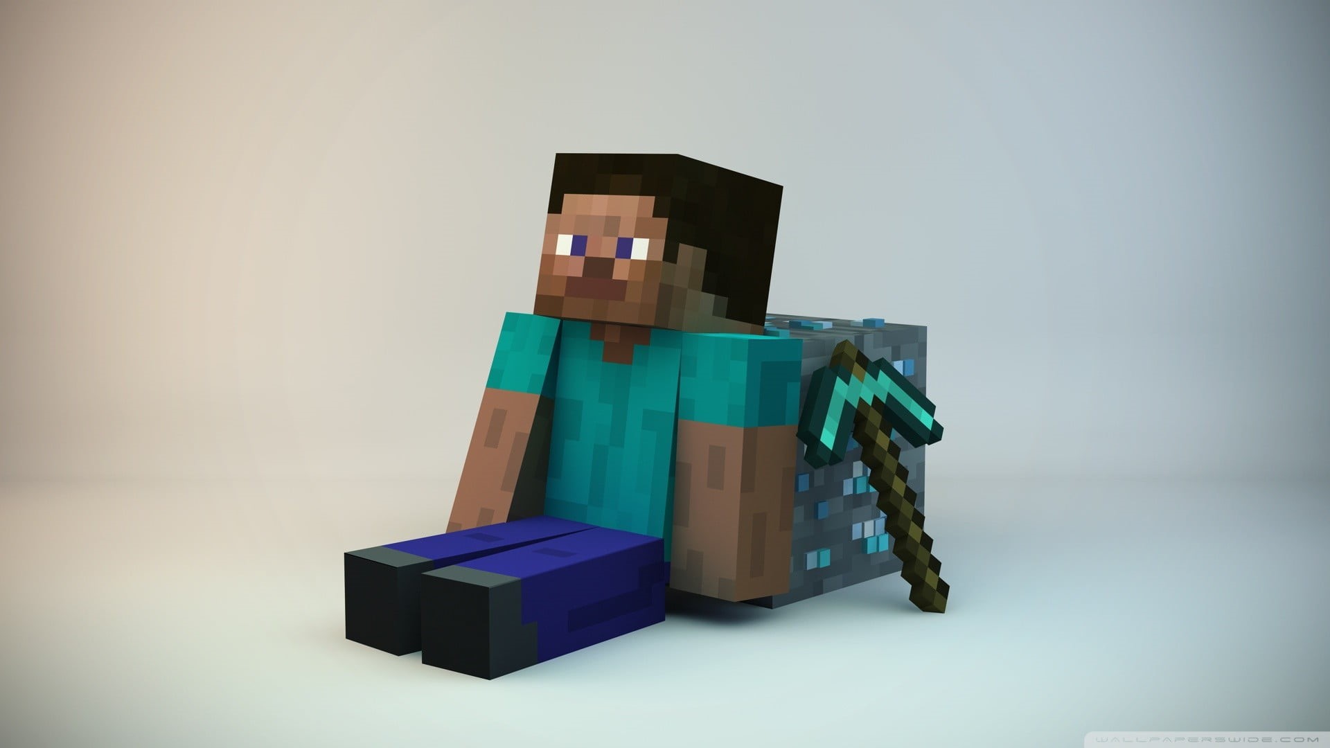 still life, stack, group of objects, wood - material, box - Container, Minecraft, gray, illustration, toy, 1080P, box, blue background, studio shot, gift, HD Wallpaper