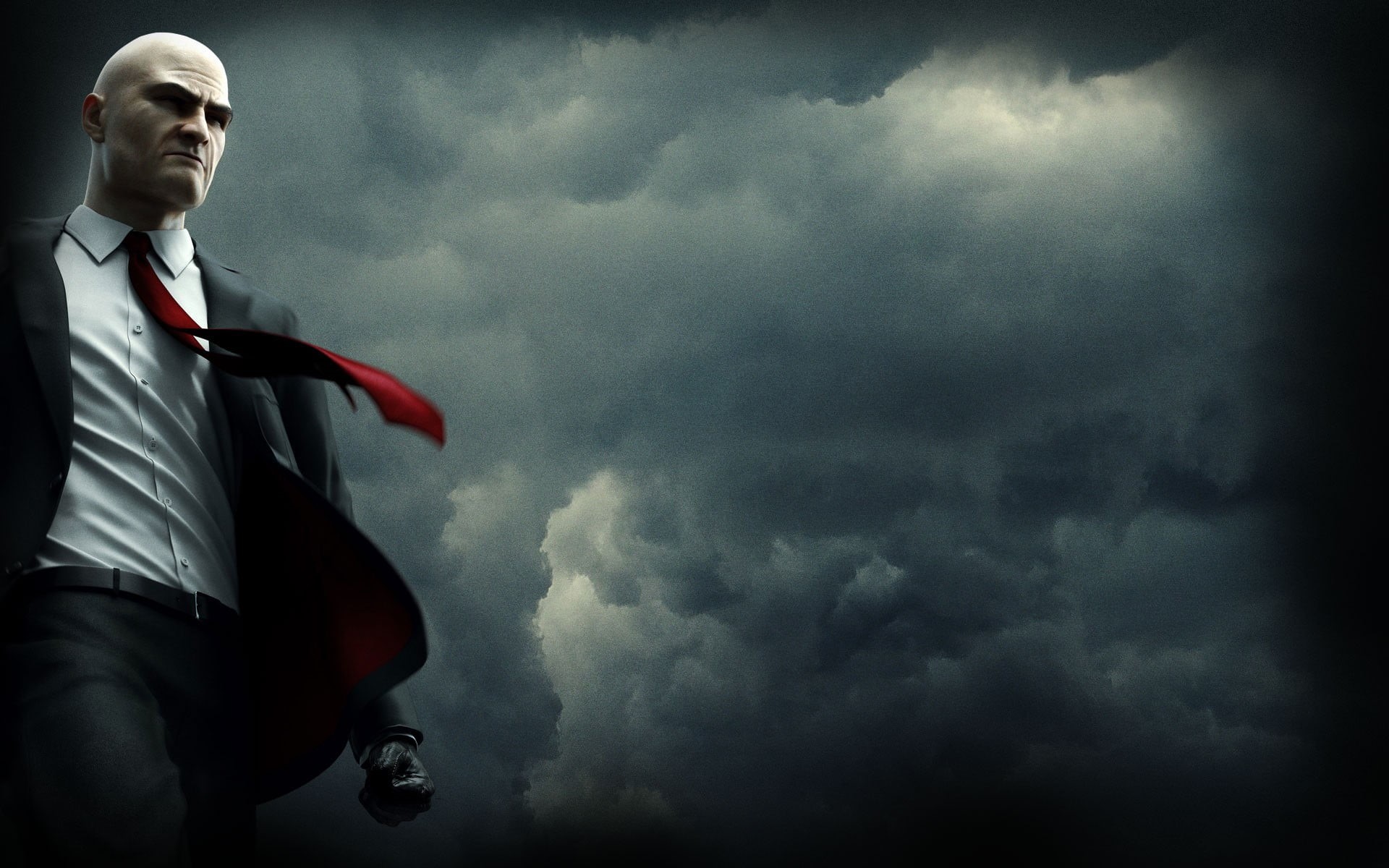 adult, businessman, well-dressed, cloudscape, men, standing, males, nature, 1080P, Hitman: Absolution, Hitman, video games, digital composite, menswear, HD Wallpaper