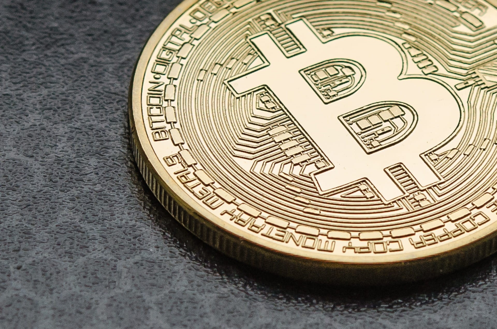 focus on foreground, metal, pattern, surface, circle, wealth, financial, bitcoin, token, blockchain, economy, money, design, 1080P, black, architecture, HD Wallpaper