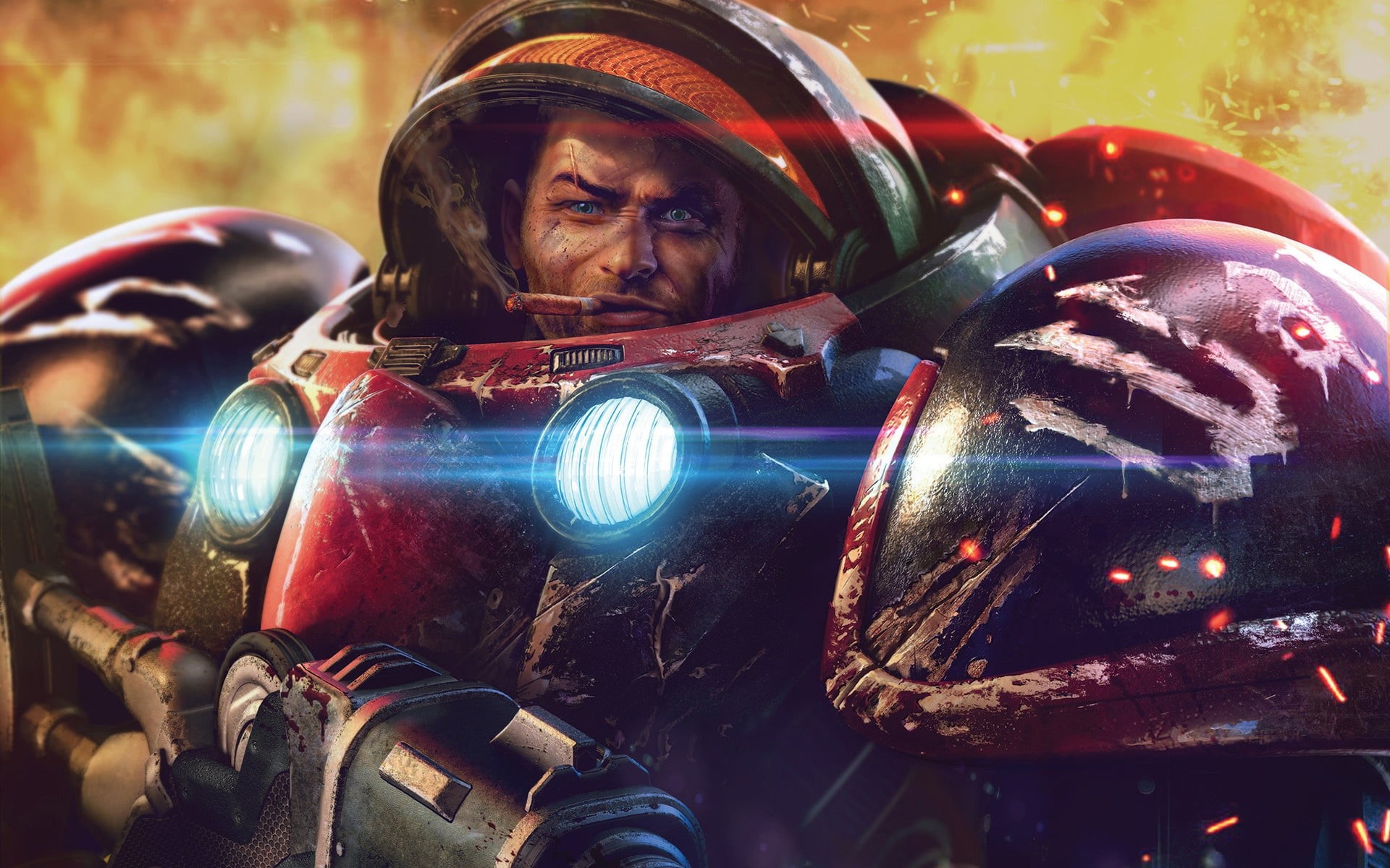 remastered, StarCraft, marrine, the suit, 1080P, marine, strategy, HD Wallpaper