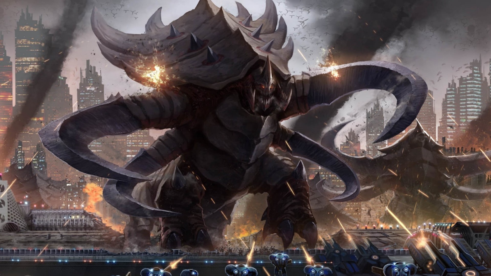 starcraft, hd, giant, 1080P, monster, video games, zerg, HD Wallpaper