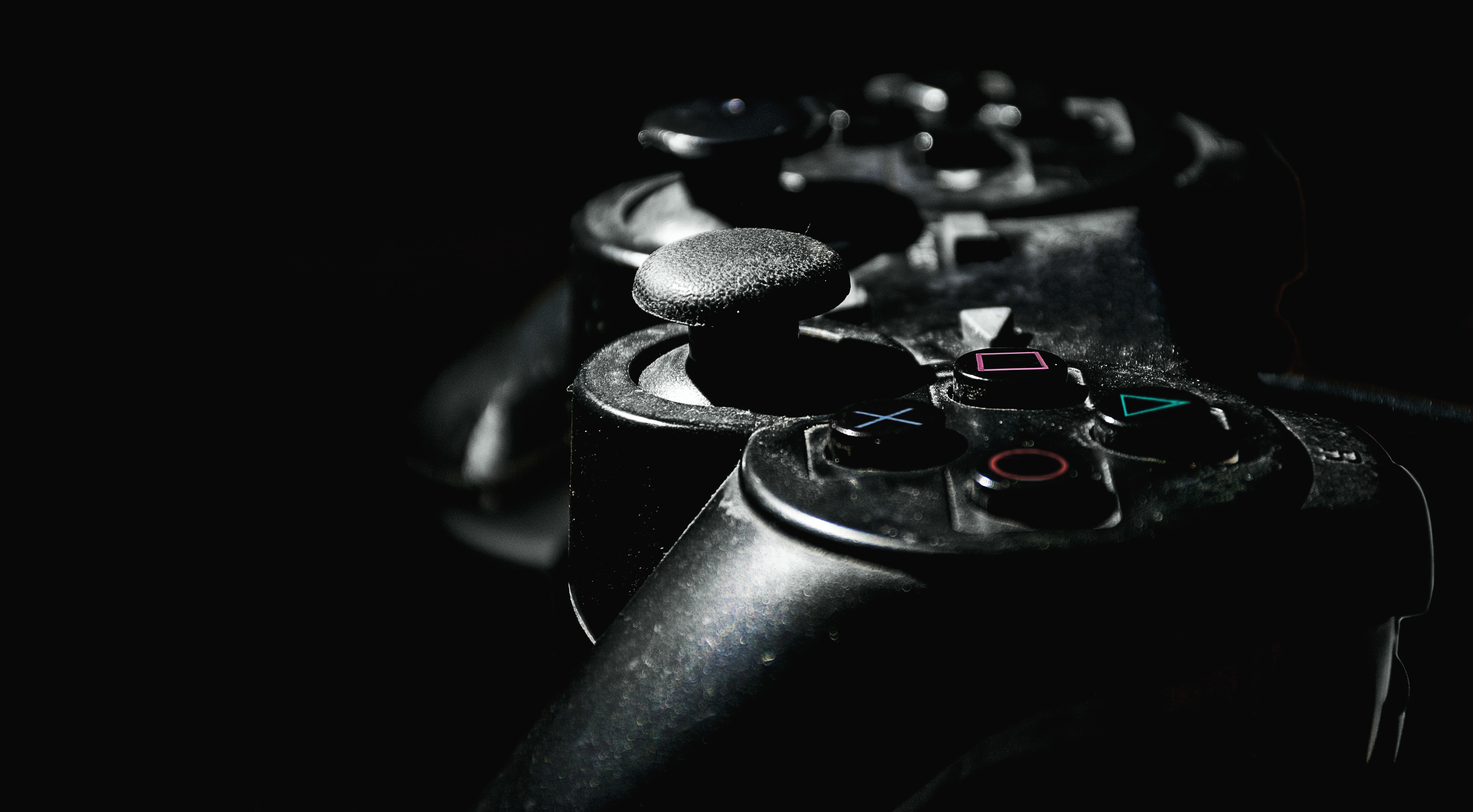 black background, video games, music, play, indoors, photography, equipment, game, antique, girl, of, close-up, studio shot, control, black, games, video game, HD Wallpaper