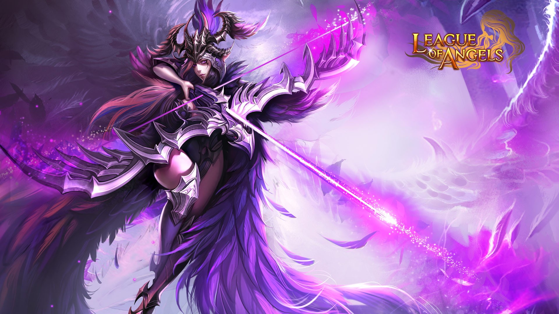warrior, elves, demon, 1080P, league, elf, video, huntress, game, hd, angels, HD Wallpaper