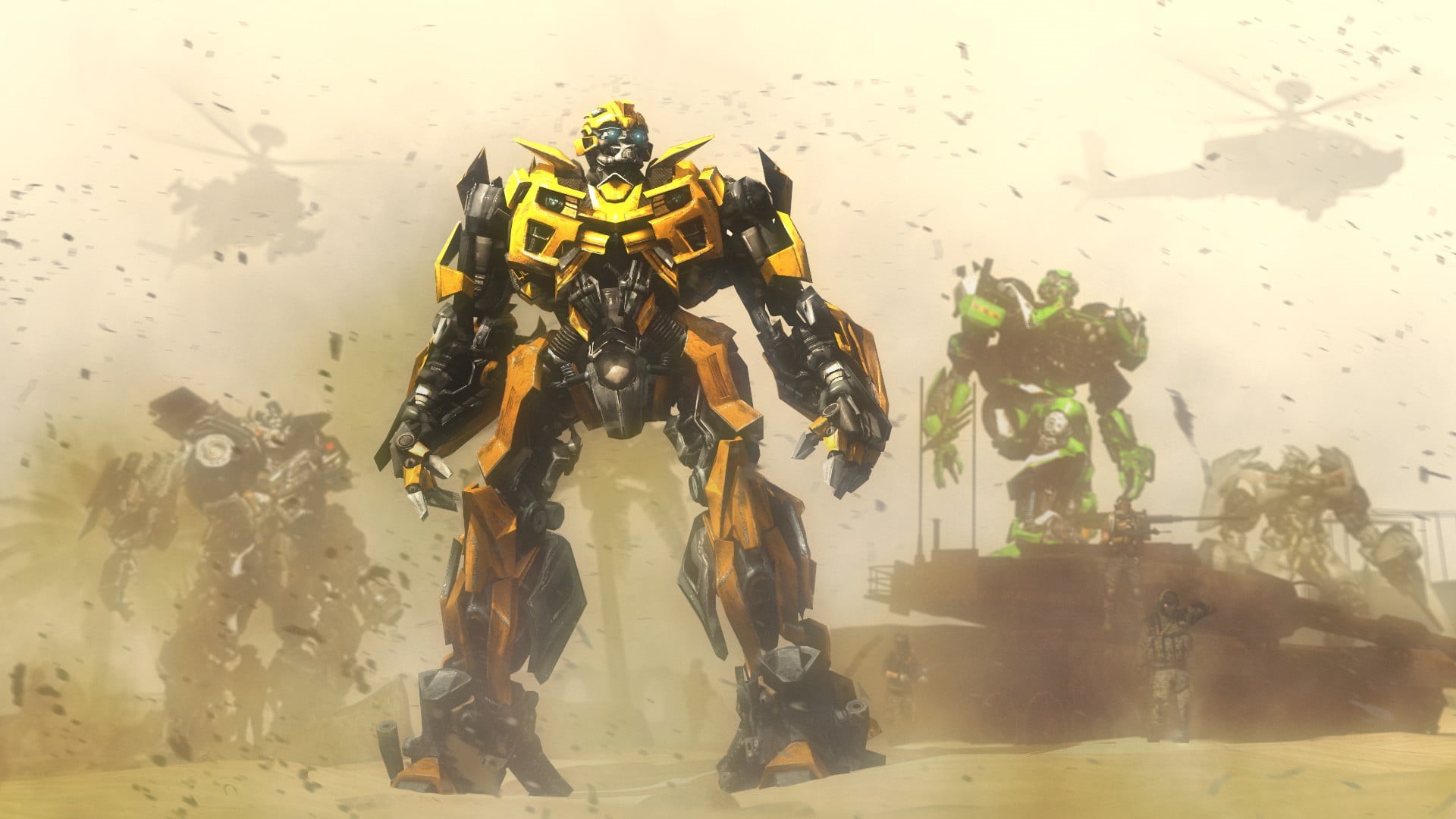 men, nature, uniform, people, group of people, underwater, outdoors, transformer, illustration, full length, Transformers, 1080P, aquatic sport, motion, HD Wallpaper