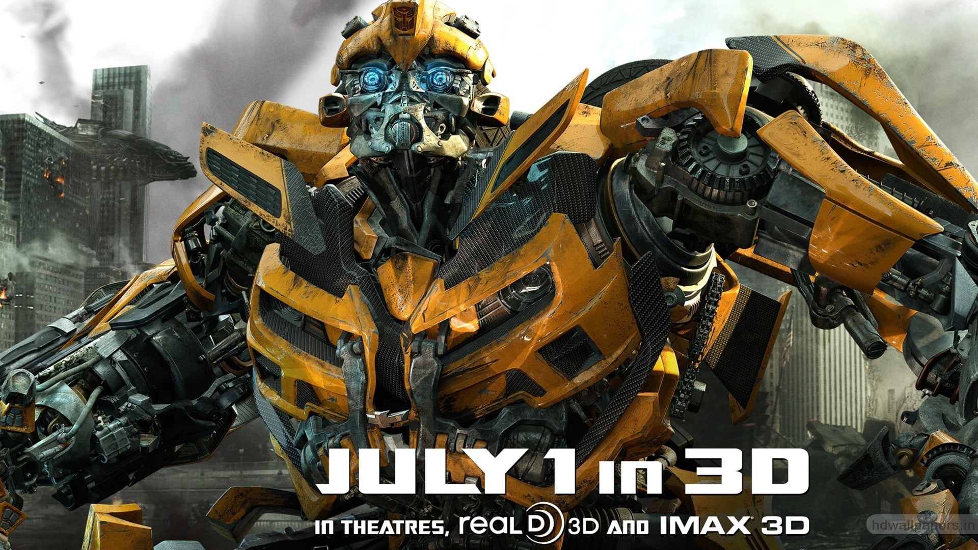 poster, wood - material, 1080P, Bumblebee, architecture, no people, equipment, built structure, machinery, focus on foreground, metal, building exterior, HD Wallpaper