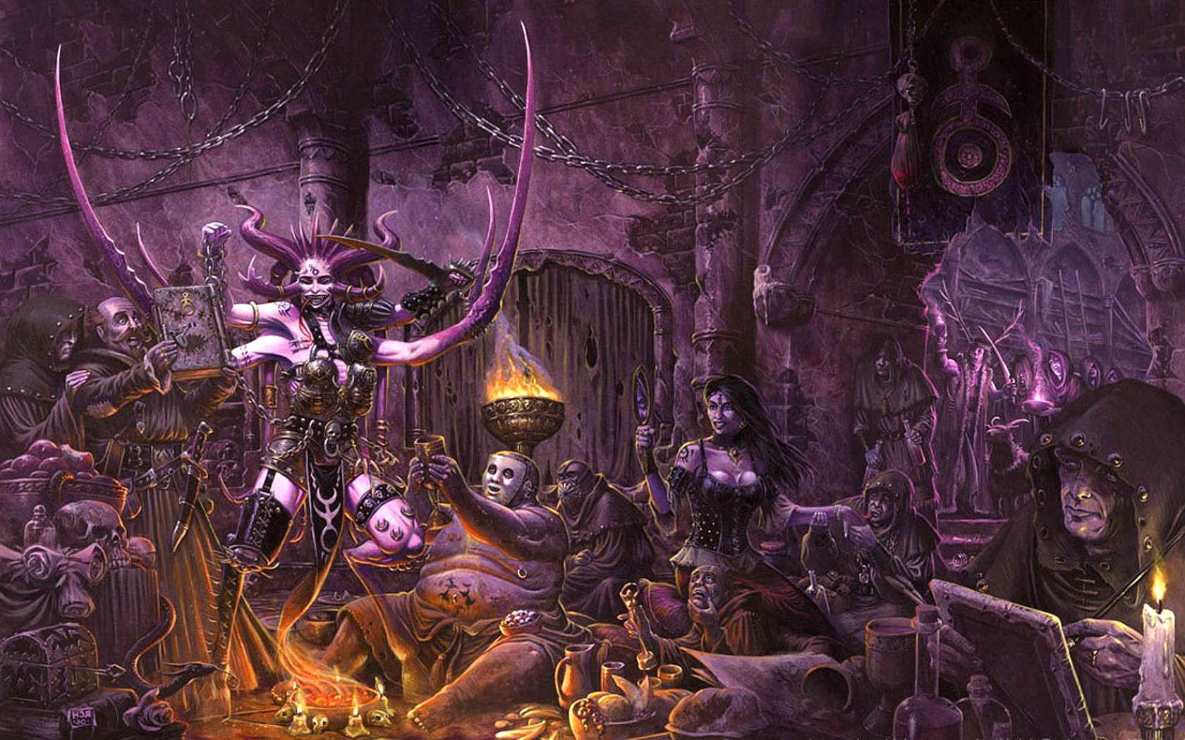 religion, architecture, Dark, warrior, female likeness, Strategy, built structure, 40k, spirituality, Tactical, fi, no people, representation, battle, indoors, HD Wallpaper