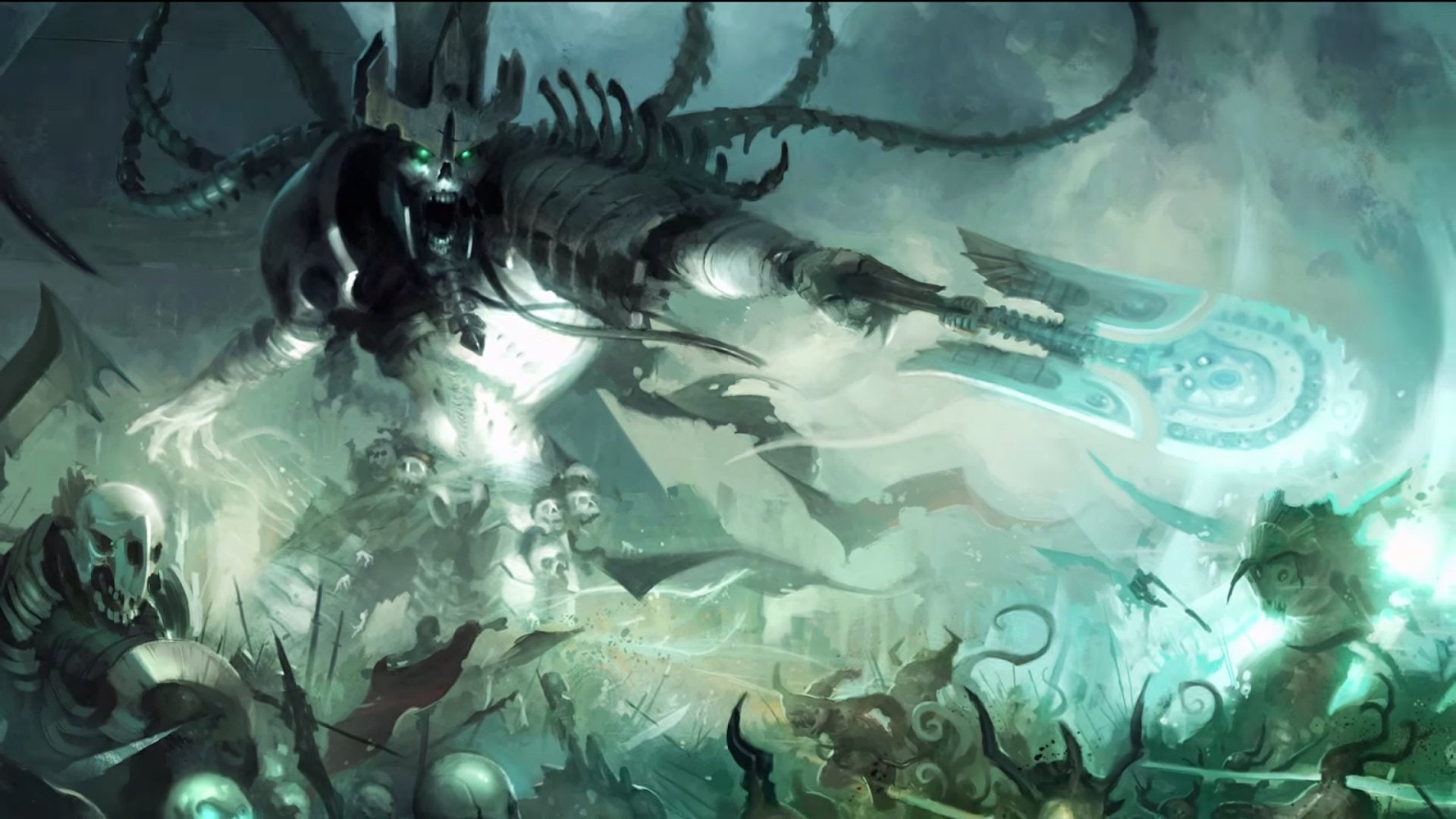 aquarium, large group of animals, Strategy, Warhammer, 1080P, no people, school of fish, 40k, battle, animal themes, swimming, underwater, water, tank, HD Wallpaper