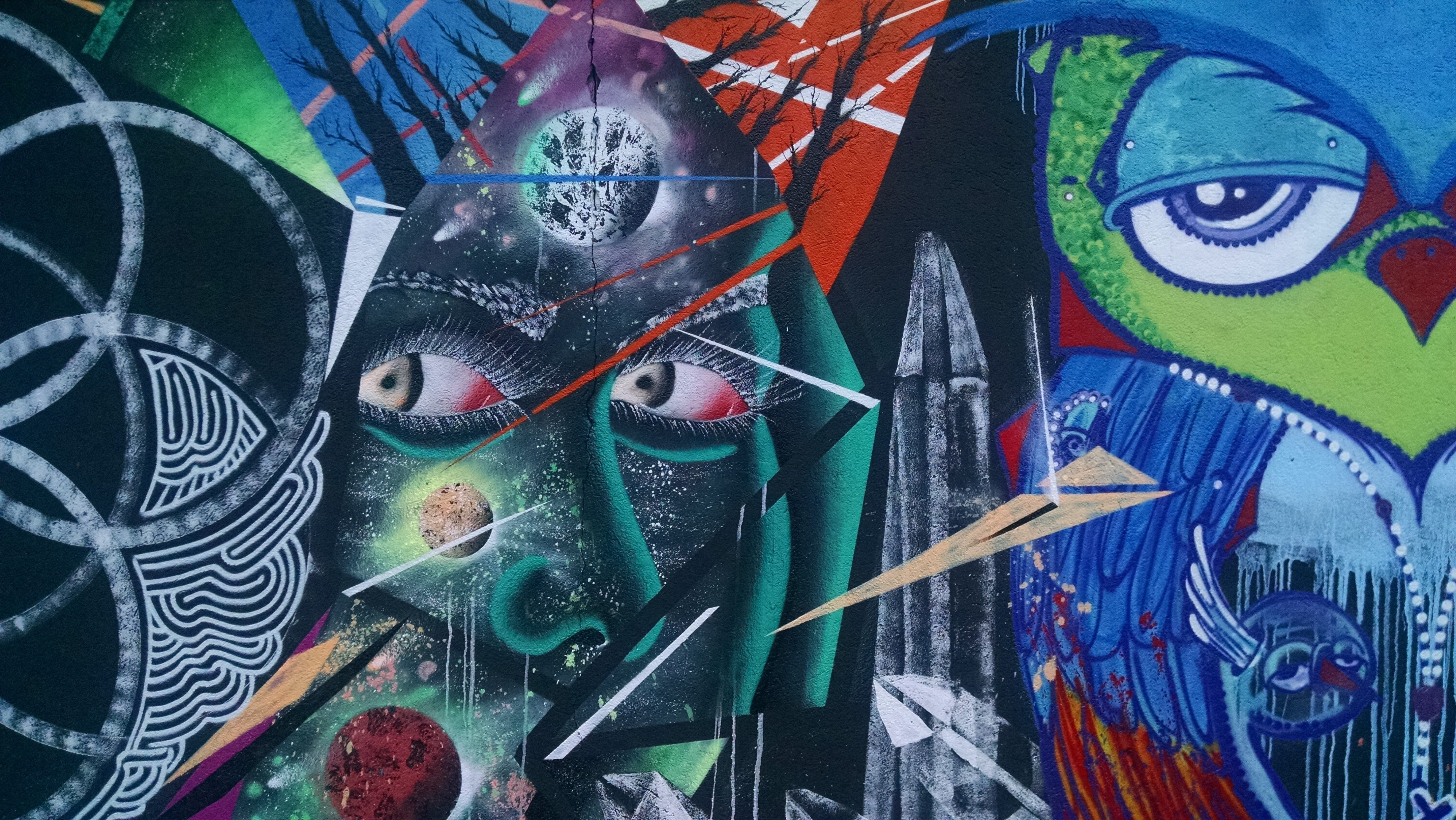 full frame, art and craft, representation, artwork, graffiti, close-up, indoors, creative, alloy, grunge, multi colored, color, beco, choice, no people, HD Wallpaper