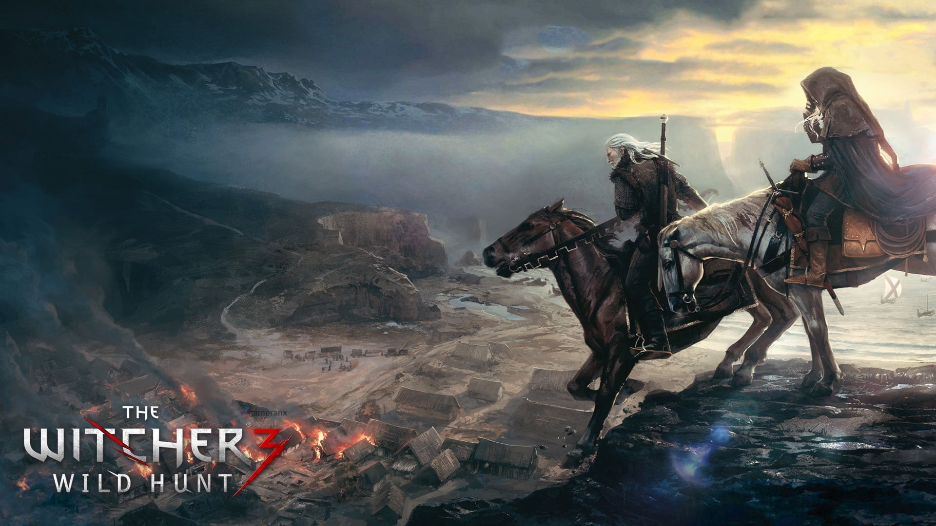 outdoors, domestic, activity, hunt, nature, architecture, riding, animal wildlife, men, The Witcher, The Witcher 3: Wild Hunt, working animal, mammal, water, HD Wallpaper