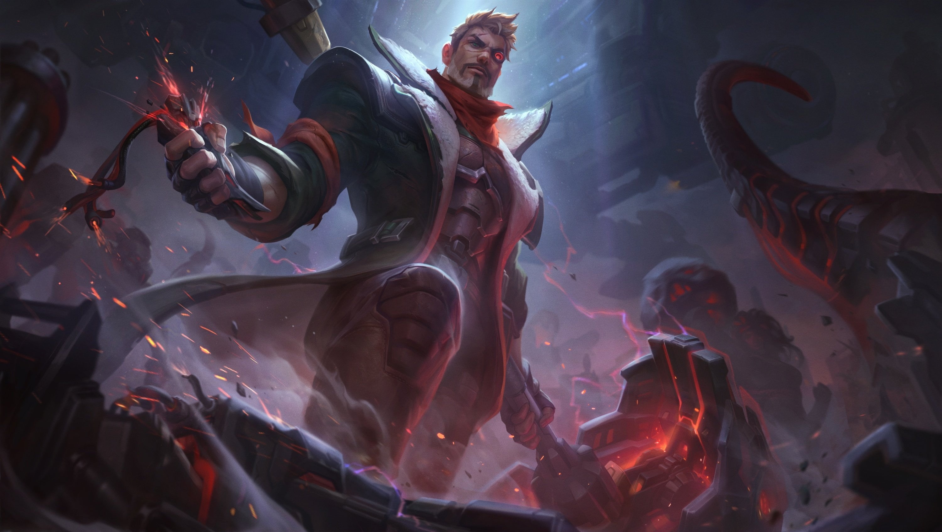 Jayce, Resistance, fire, Jayce (League of Legends), League of Legends, Riot Games, 2K, HD Wallpaper