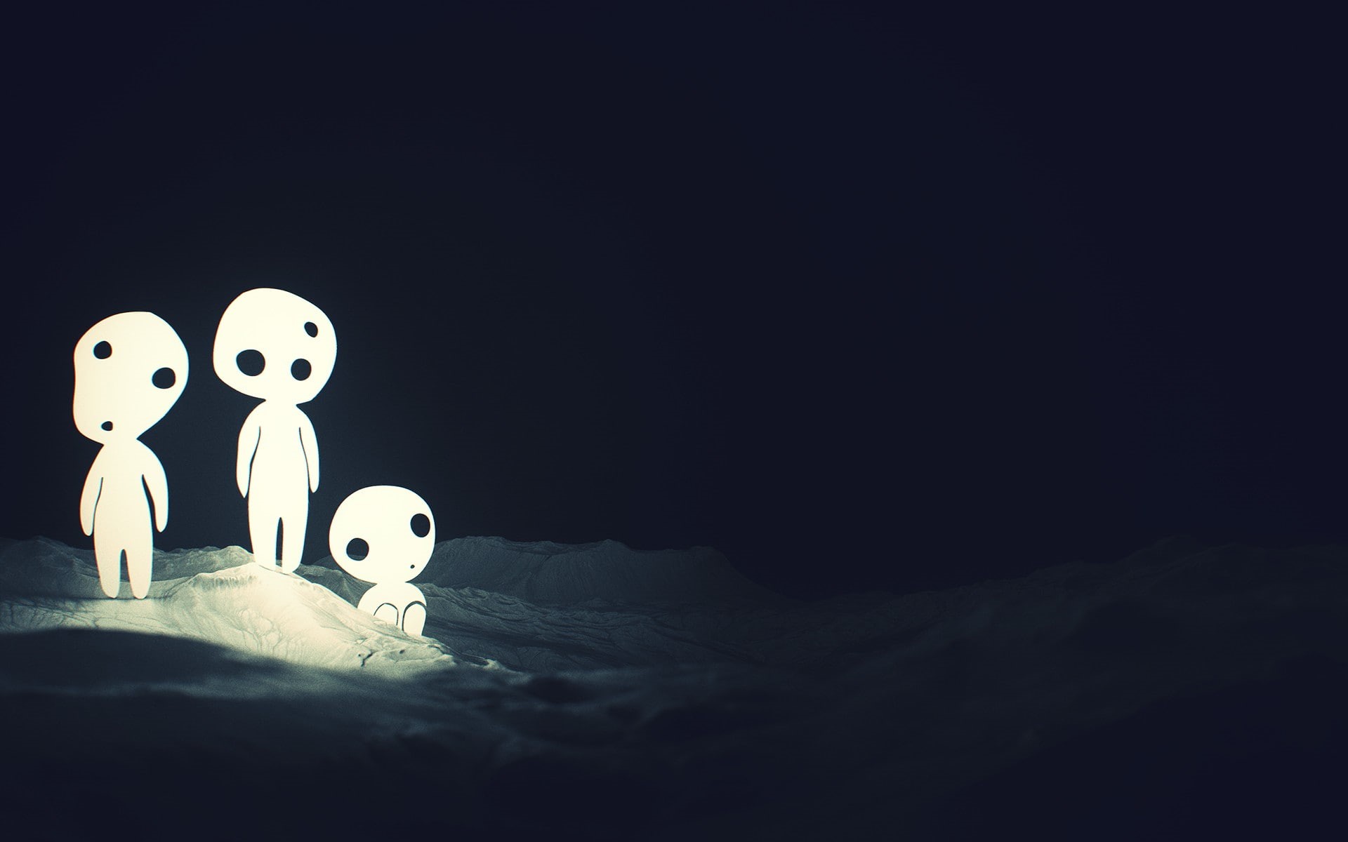 Kodama, digital art, 1080P, Studio Ghibli, anime, Princess Mononoke, SliD3, HD Wallpaper