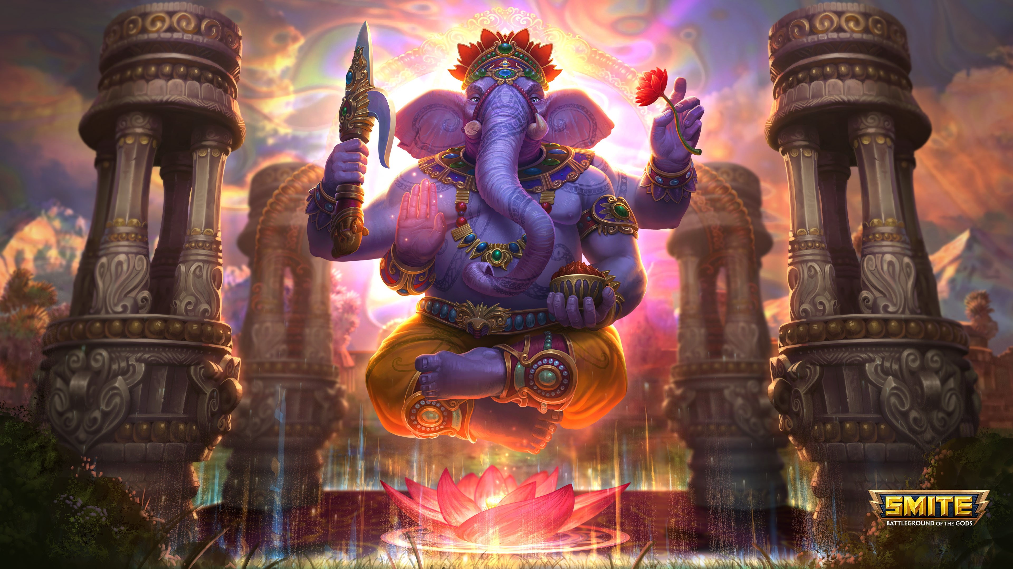 success, Ganesha, Smite, The God, 4K, lord, HD Wallpaper