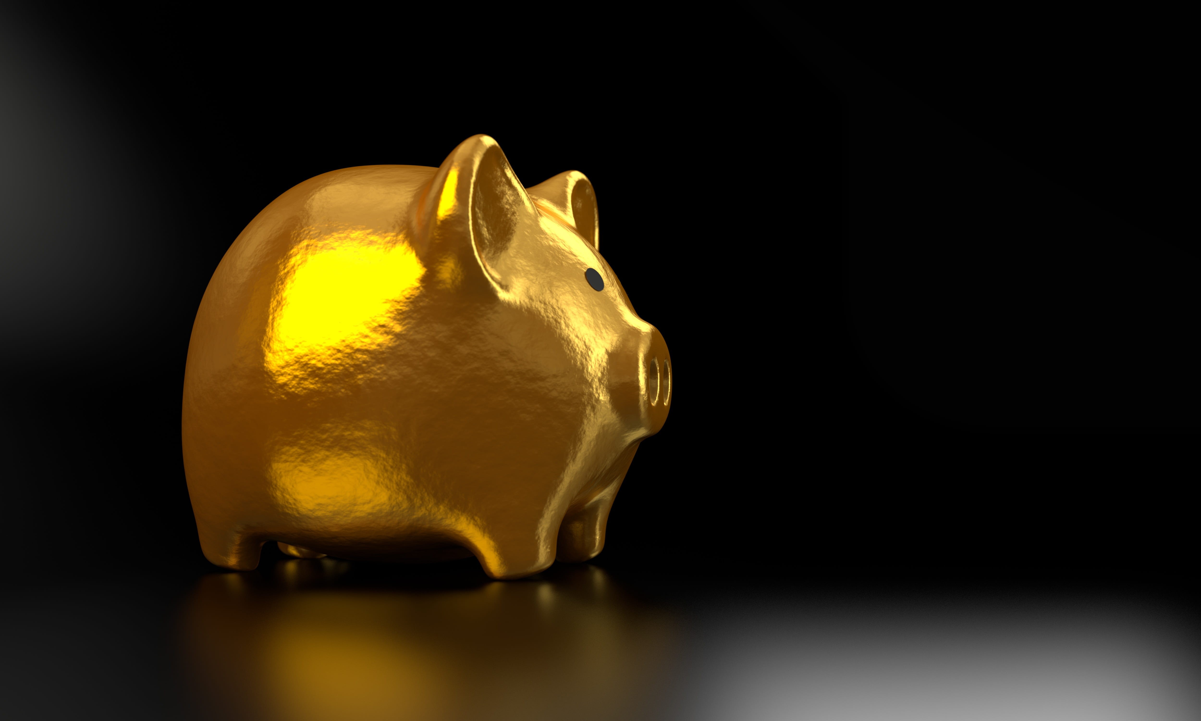 yellow, piggybank, deposit, profit, cash, invest, safe, black background, gold, bank, piggy, account, single object, emotion, loan, currency, retirement, HD Wallpaper