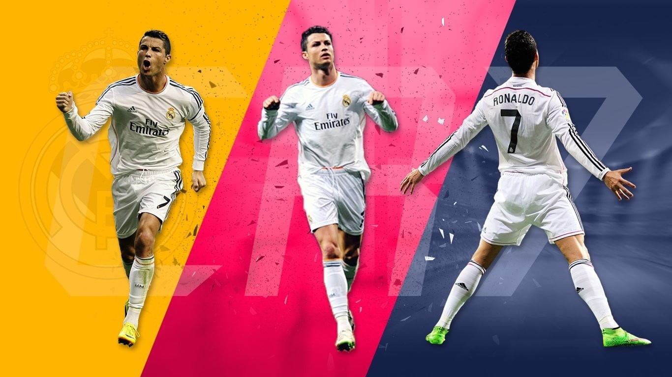 lifestyles, Cristiano Ronaldo, collage, front view, wall - building feature, real people, full length, day, clothing, young adult, leisure activity, women, HD Wallpaper