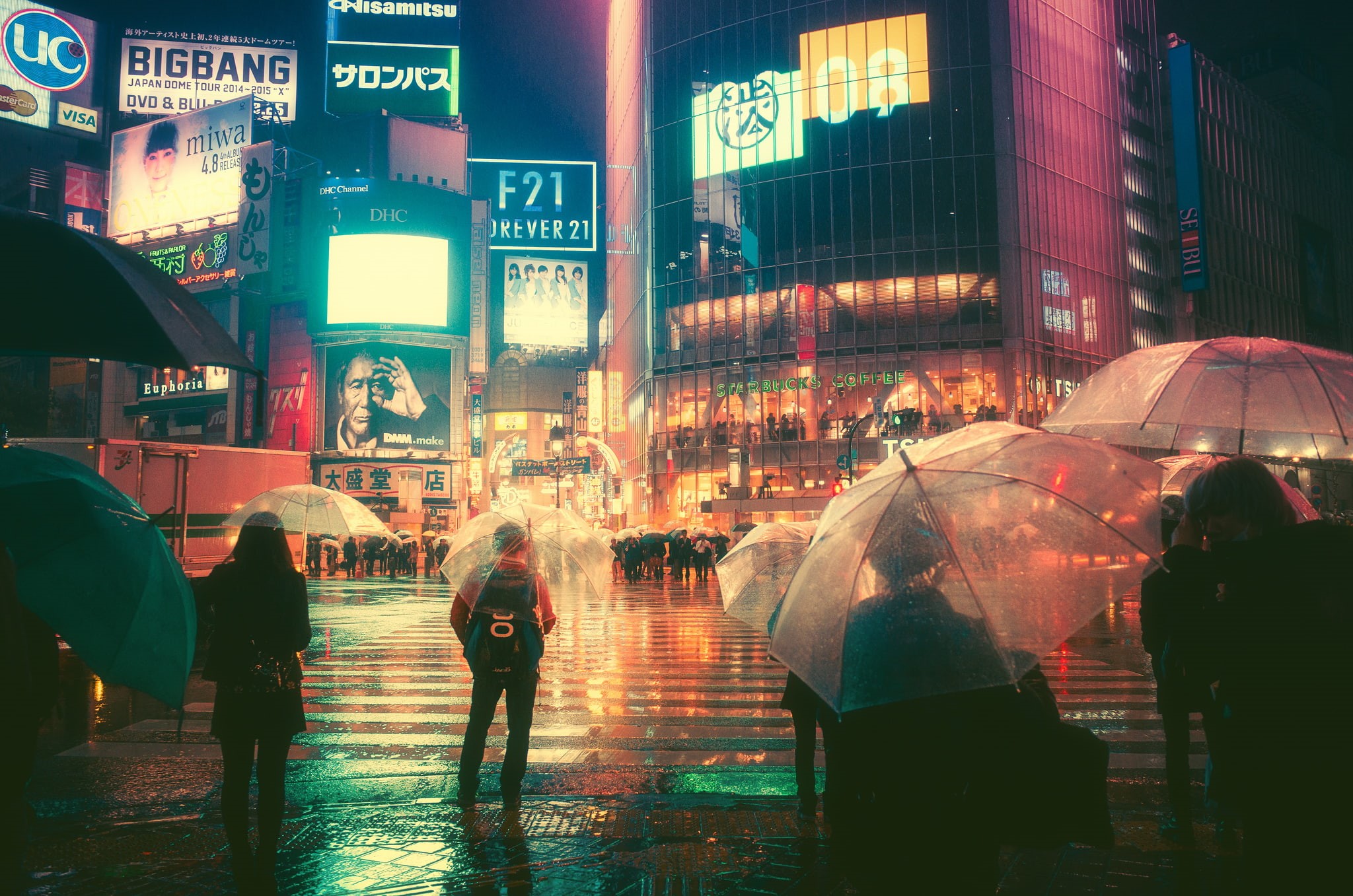 Japan, neon, night, 1080P, Masashi Wakui, HD Wallpaper
