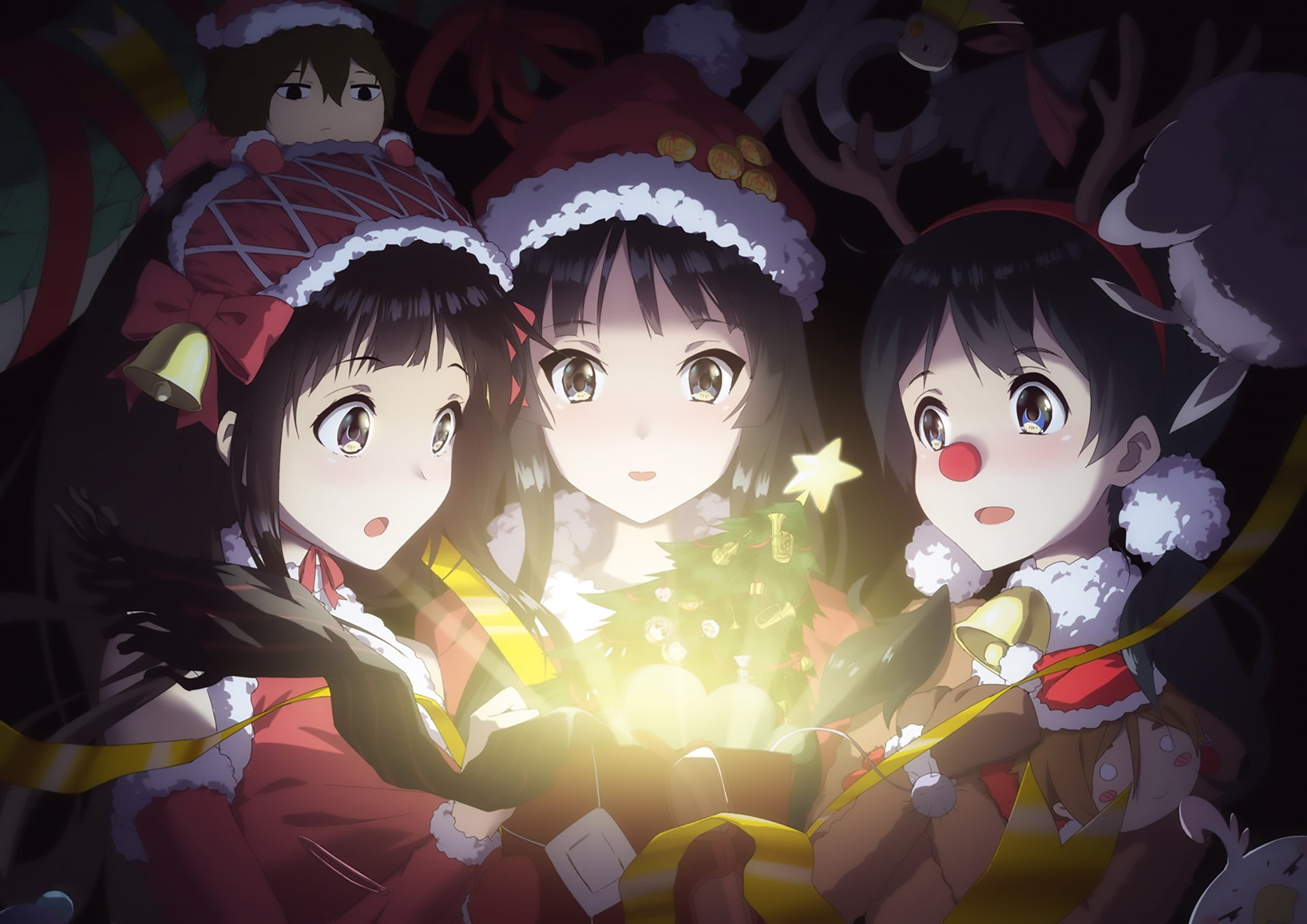Crossover, Tamako Market, 1080P, Anime, Mio Akiyama, K-ON!, Hyouka, Tamako Kitashirakawa, Eru Chitanda, HD Wallpaper