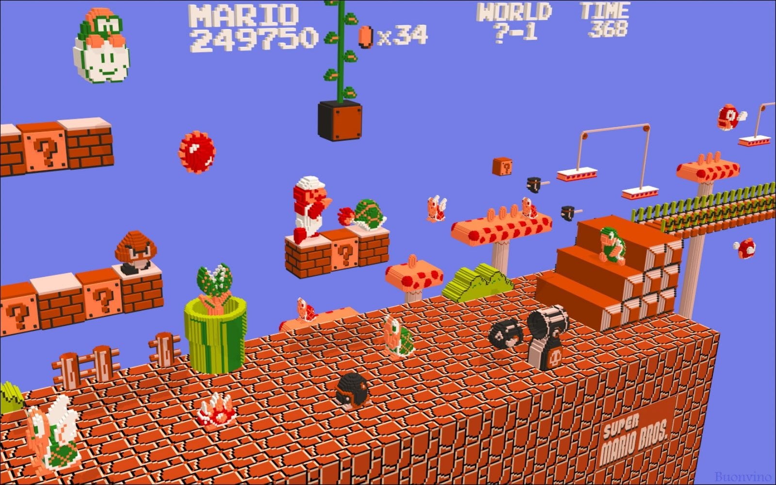 roof tile, clear sky, mammal, representation, built structure, Super Mario, no people, Nintendo, animal, roof, domestic animals, animal themes, nature, HD Wallpaper